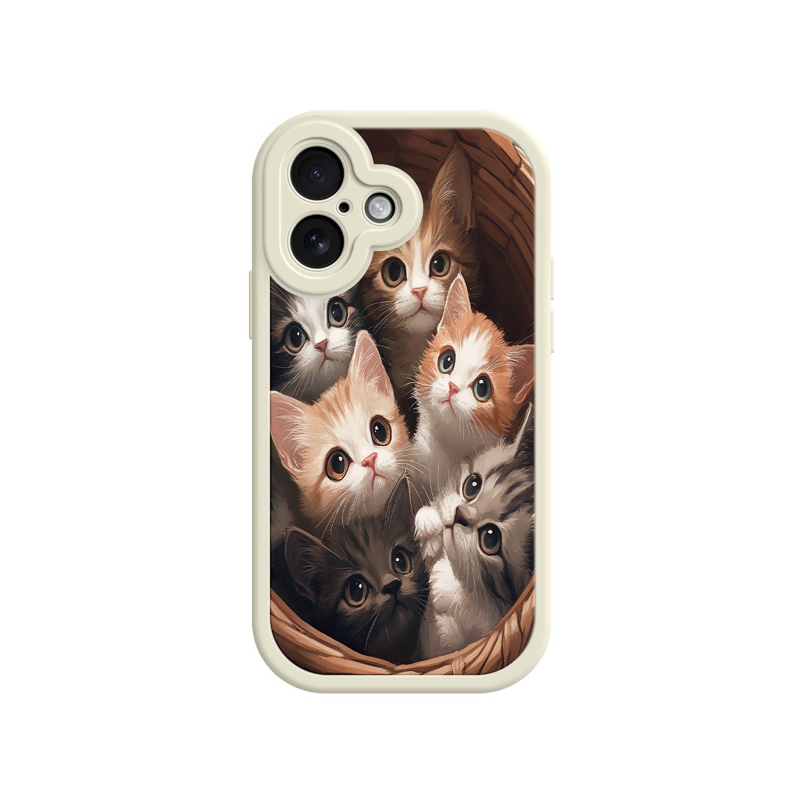 Cozy kitten phone case with expressive eyes