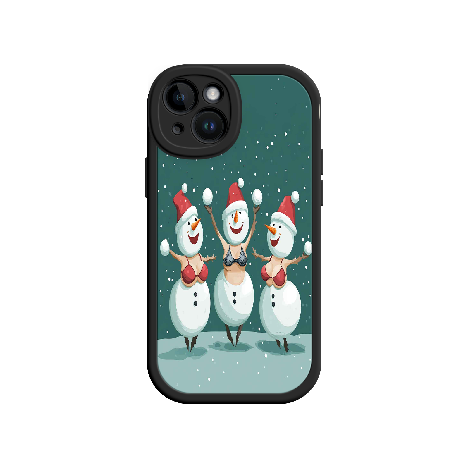 Festive Snowman iPhone 17 Case – Funny Christmas Art, Jolly Holiday Design, Soft Snowflakes