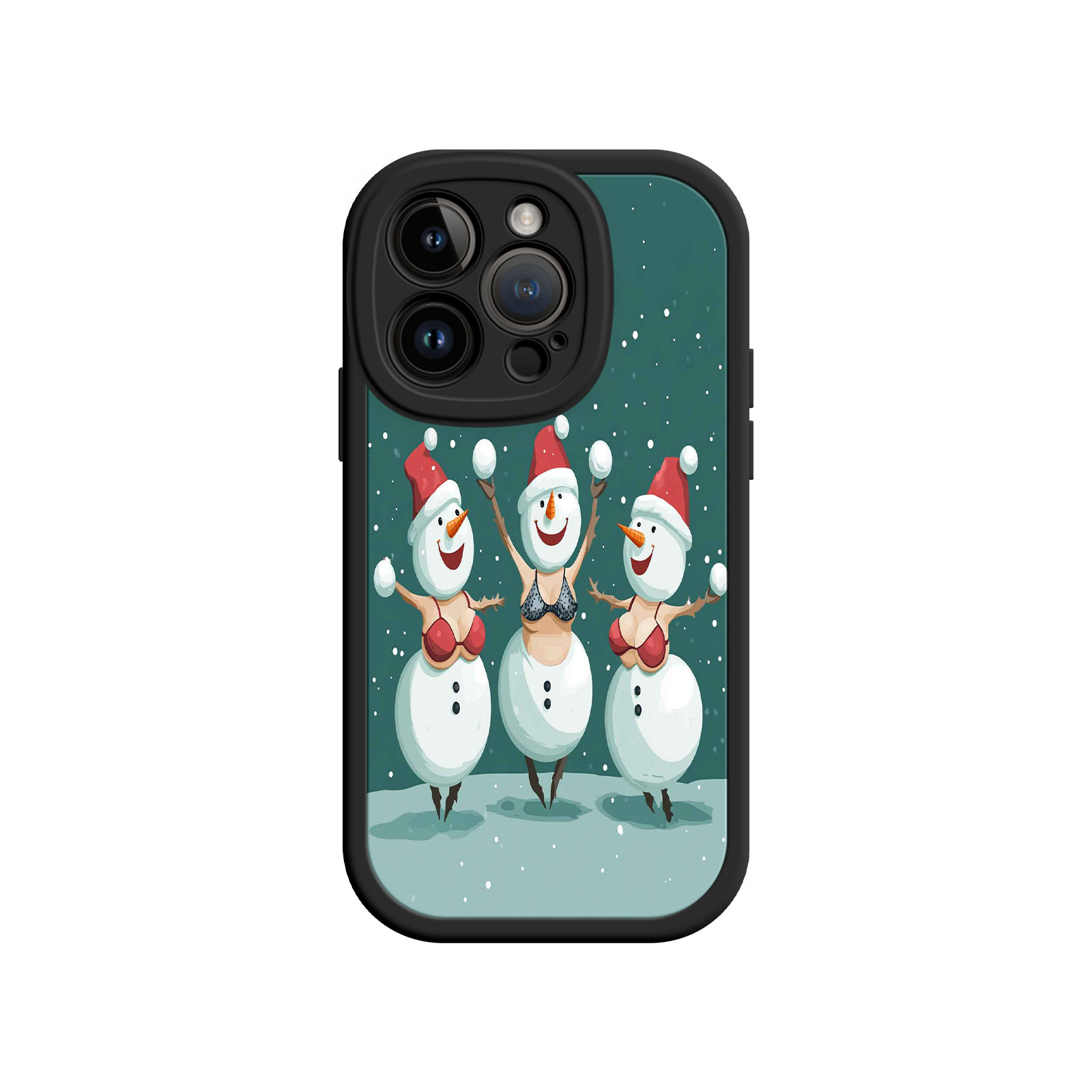 Festive Snowman iPhone 17 Case – Funny Christmas Art, Jolly Holiday Design, Soft Snowflakes