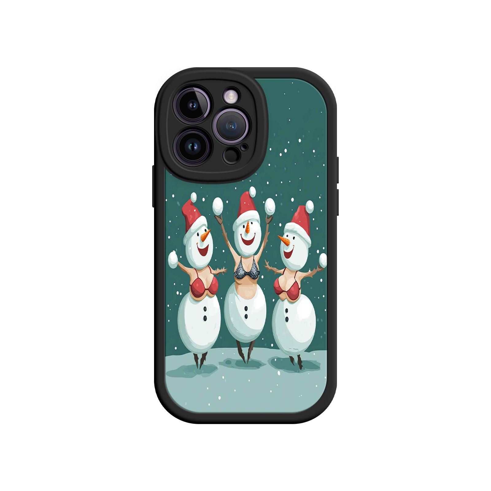 Festive Snowman iPhone 17 Case – Funny Christmas Art, Jolly Holiday Design, Soft Snowflakes