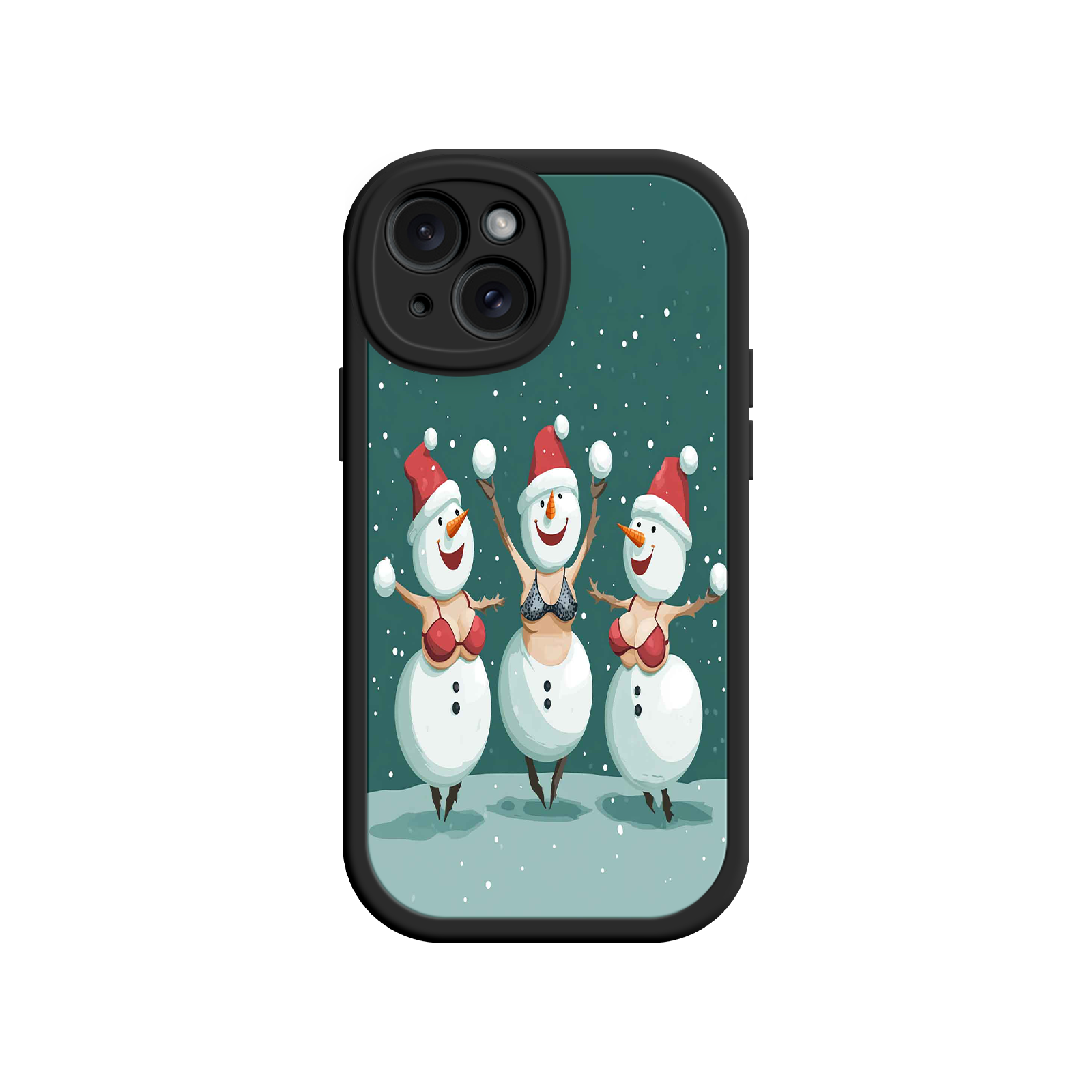 Festive Snowman iPhone 17 Case – Funny Christmas Art, Jolly Holiday Design, Soft Snowflakes