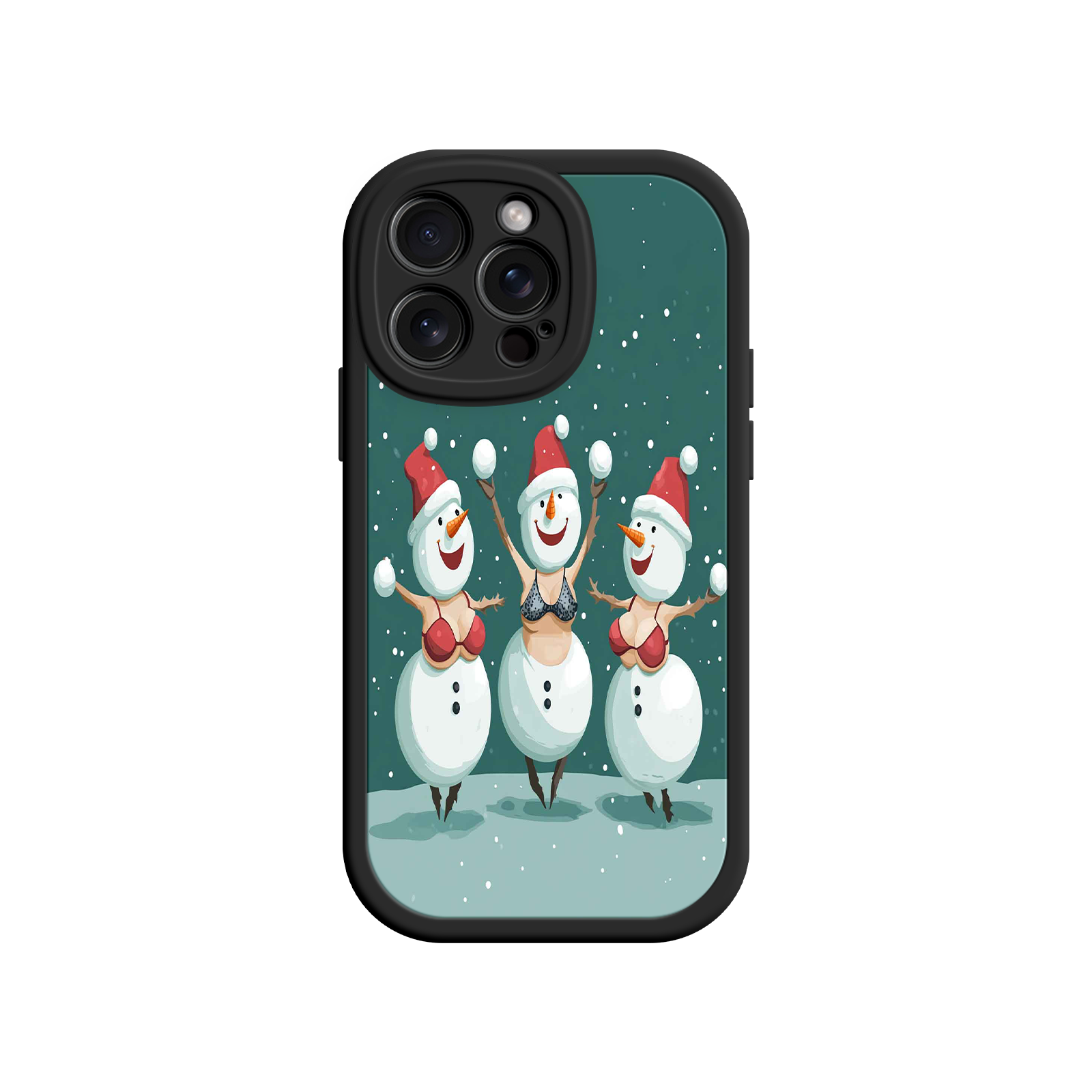 Festive Snowman iPhone 17 Case – Funny Christmas Art, Jolly Holiday Design, Soft Snowflakes