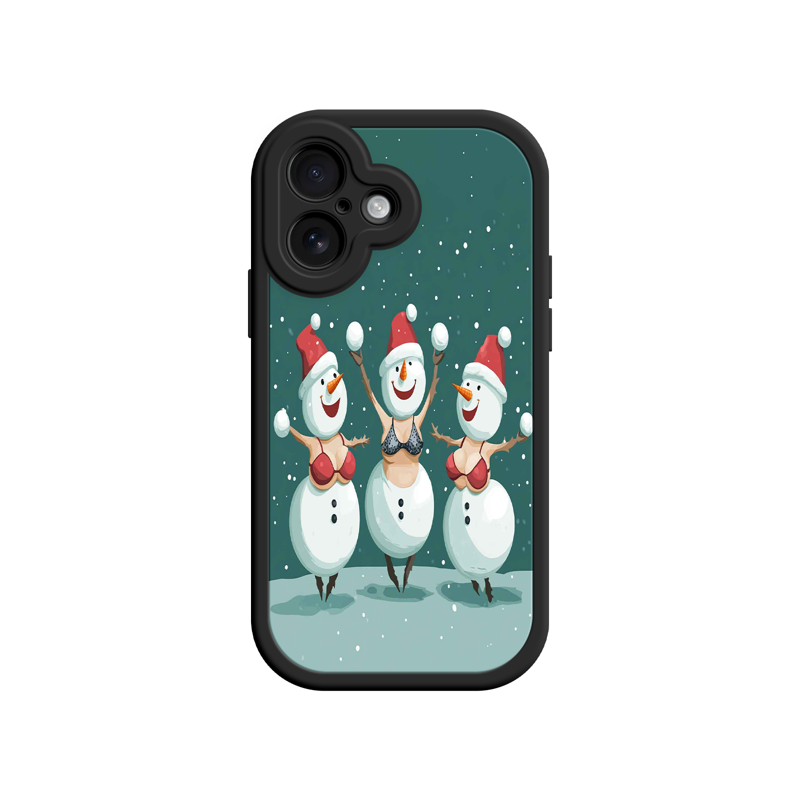 Festive Snowman iPhone 17 Case – Funny Christmas Art, Jolly Holiday Design, Soft Snowflakes