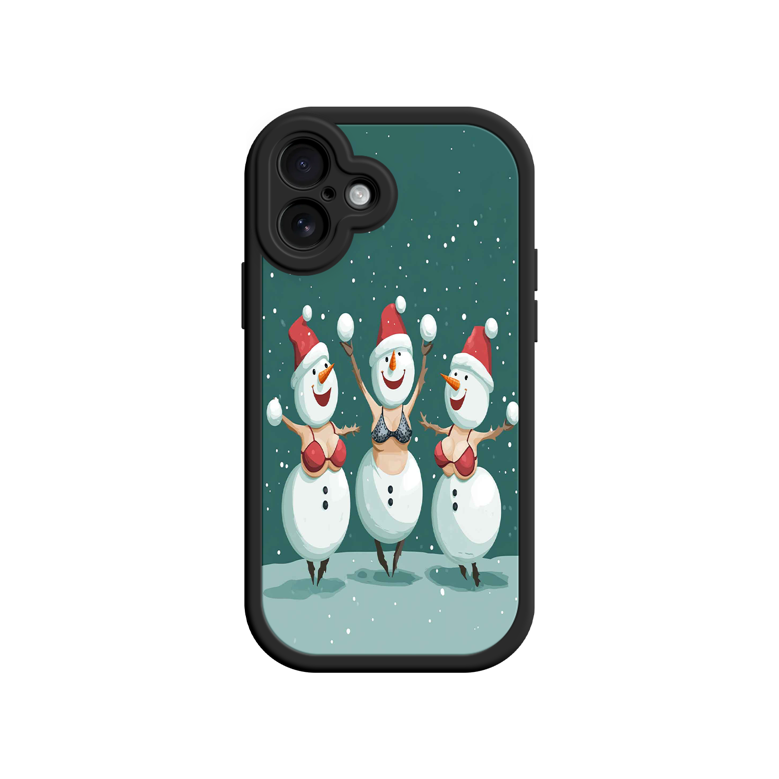 Festive Snowman iPhone 17 Case – Funny Christmas Art, Jolly Holiday Design, Soft Snowflakes