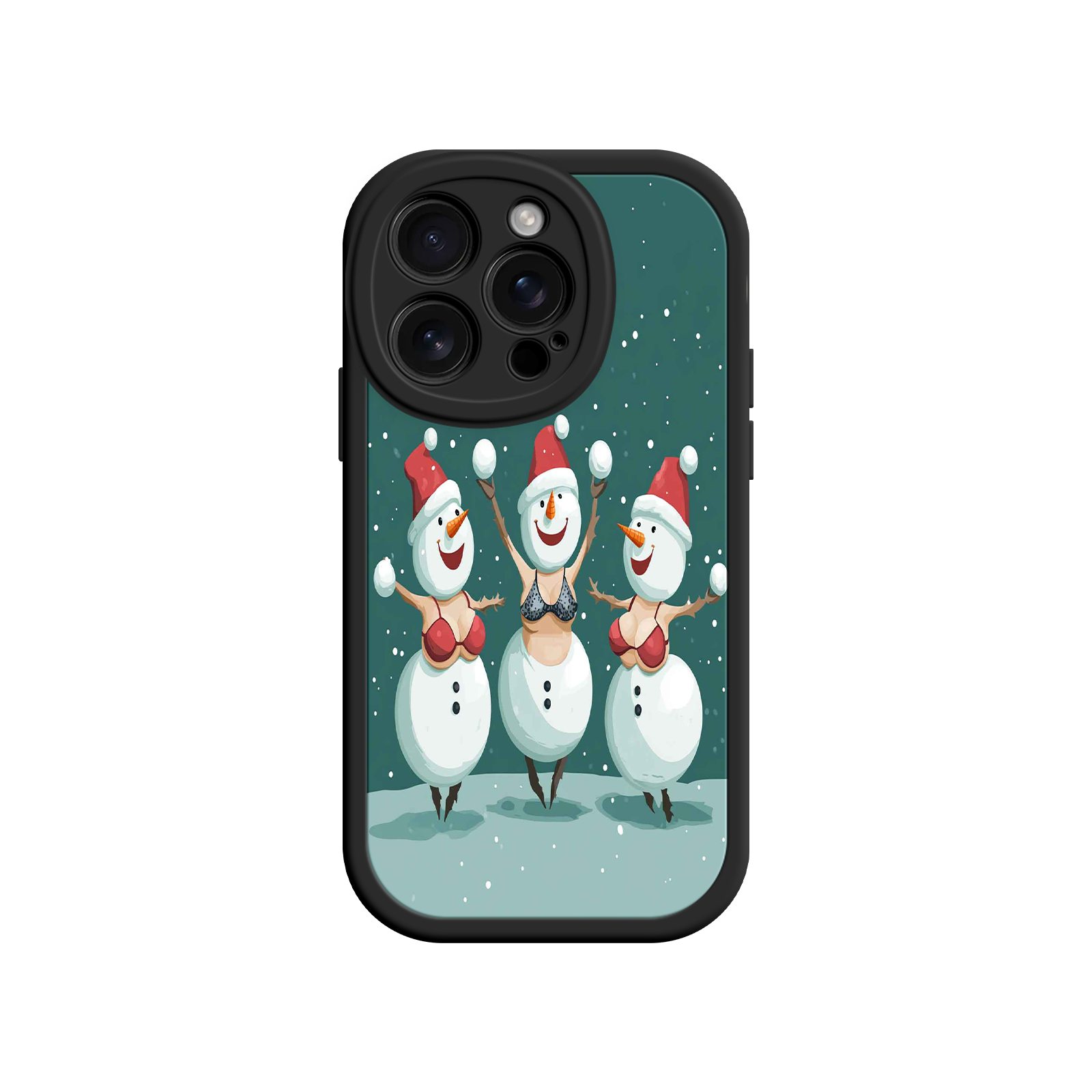 Festive Snowman iPhone 17 Case – Funny Christmas Art, Jolly Holiday Design, Soft Snowflakes