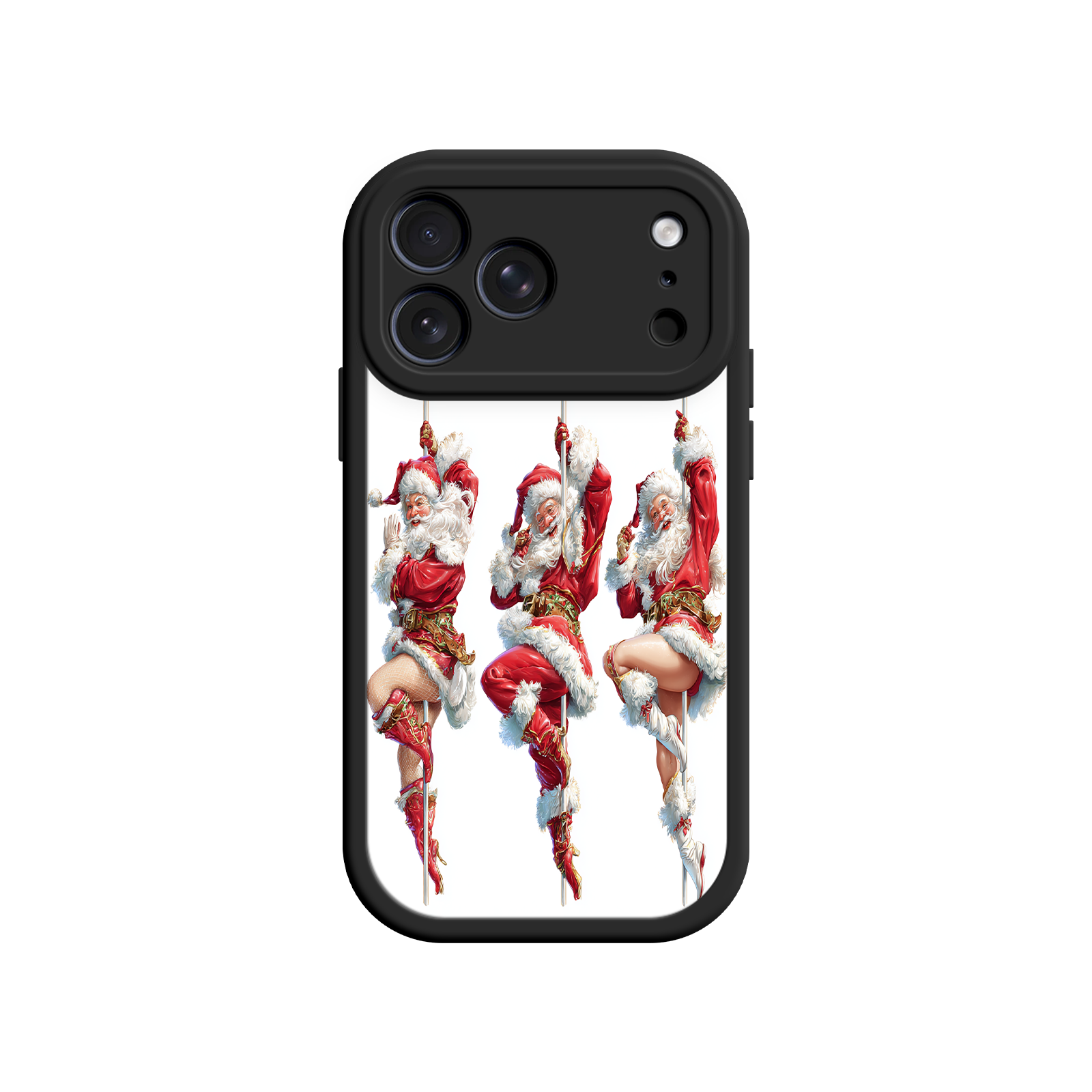 Artistic phone case with retro Christmas dancers