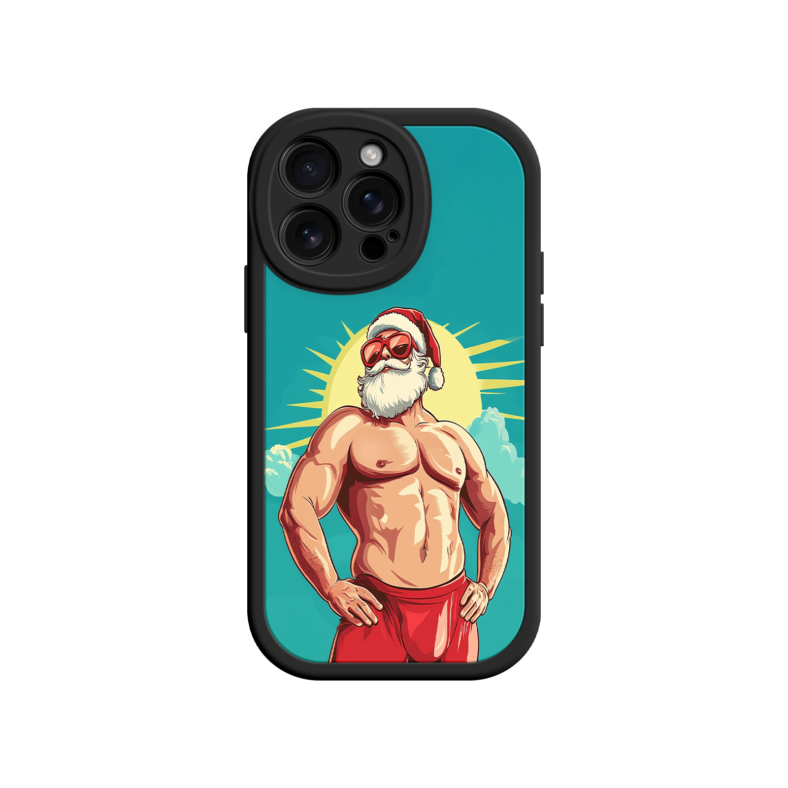Santa Claus phone case for gym lovers