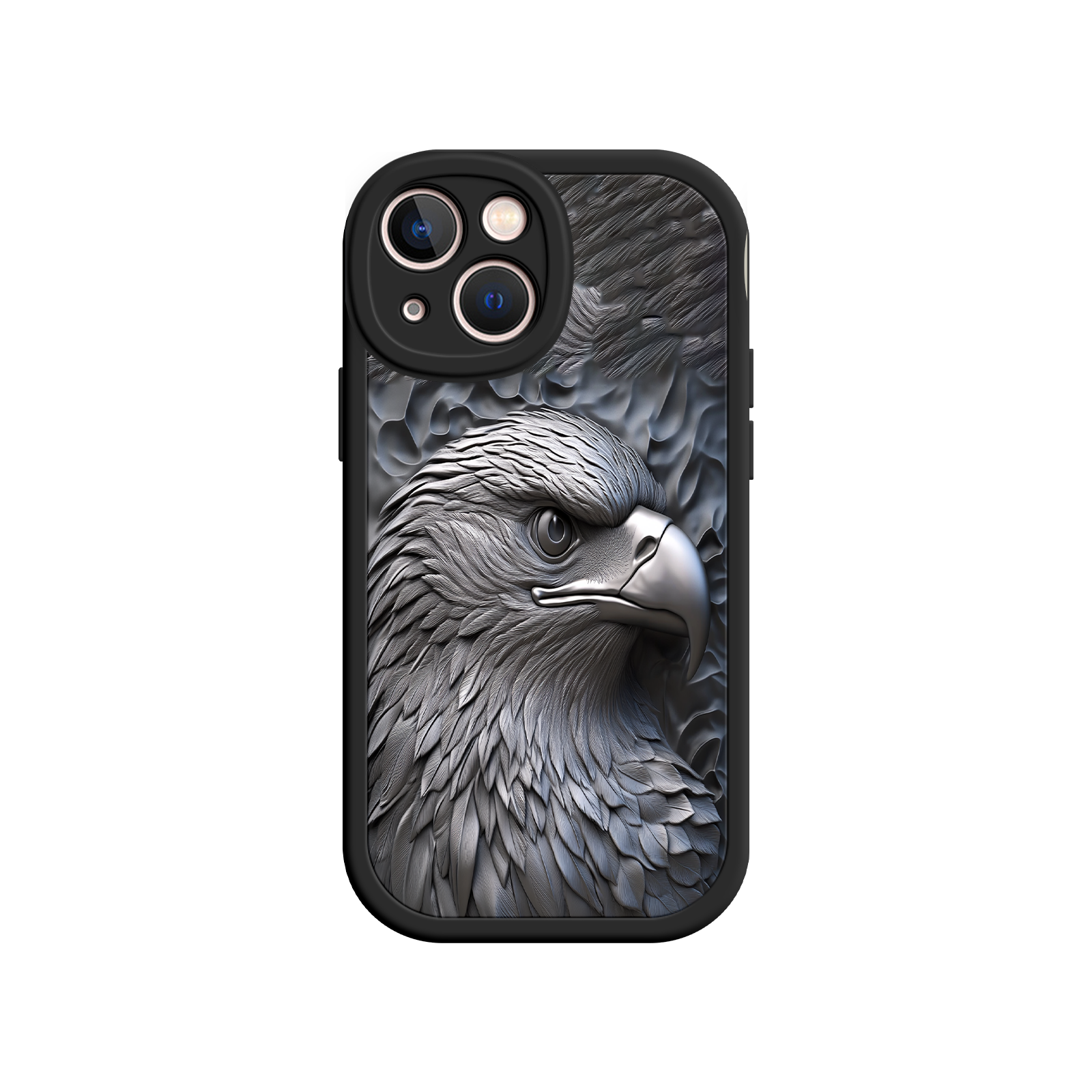 Embossed Eagle iPhone 17 Case – Grayscale 3D Design, Rugged Protective Cover, Symbol of Strength & Freedom