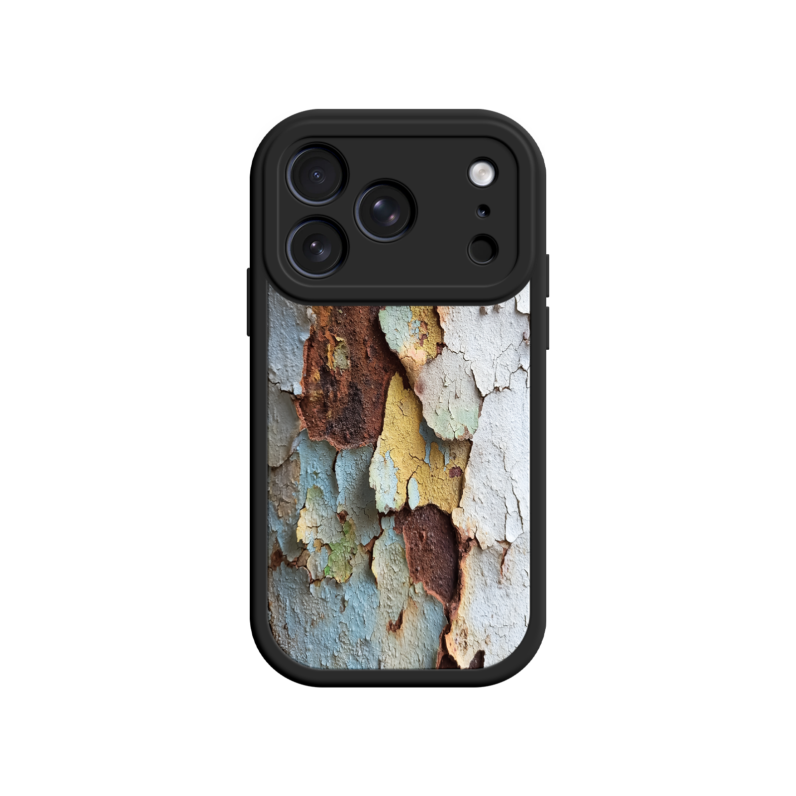 Peeling paint phone case with rustic charm