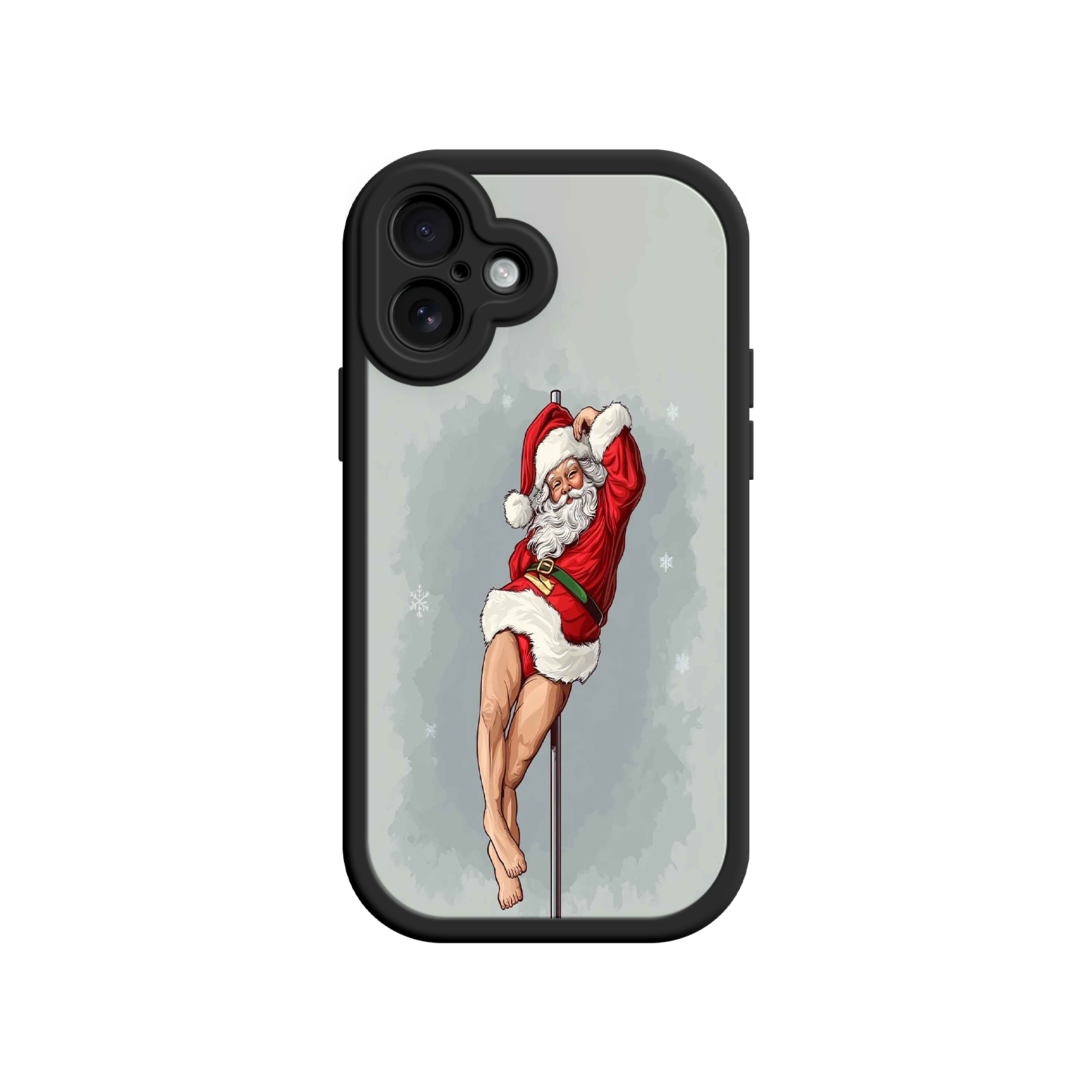 Pole Dancing Santa Claus iPhone 17 Case – Funny Christmas Art, Cheeky Holiday Design, Festive Adult Humor