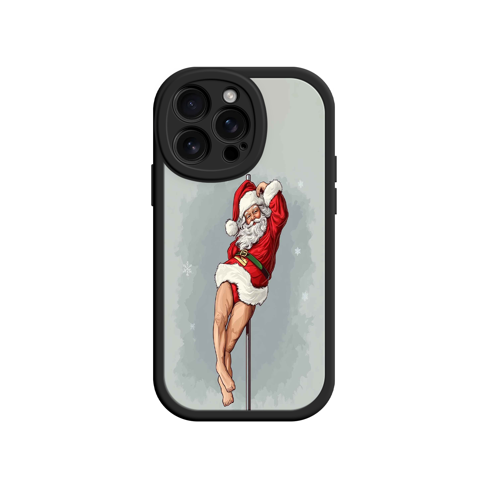 Pole Dancing Santa Claus iPhone 17 Case – Funny Christmas Art, Cheeky Holiday Design, Festive Adult Humor