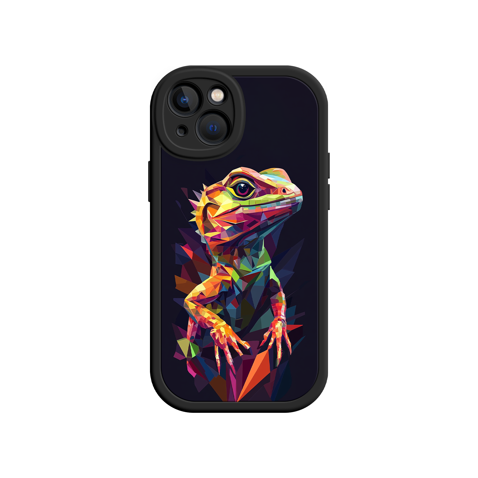 Geometric Lizard iPhone 17 Case – Colorful Polygon Art, Protective Animal Print Cover, Bold Reptile Design