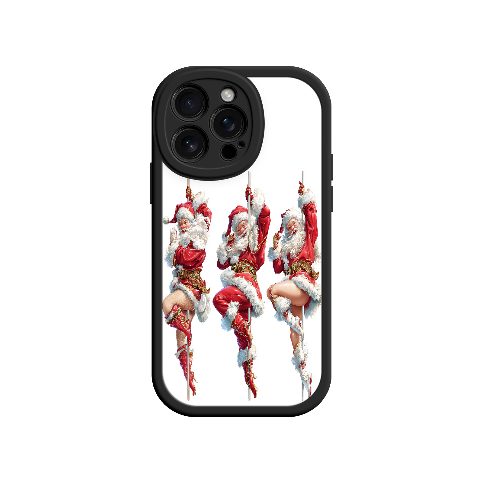 Holiday phone case with retro Christmas performers