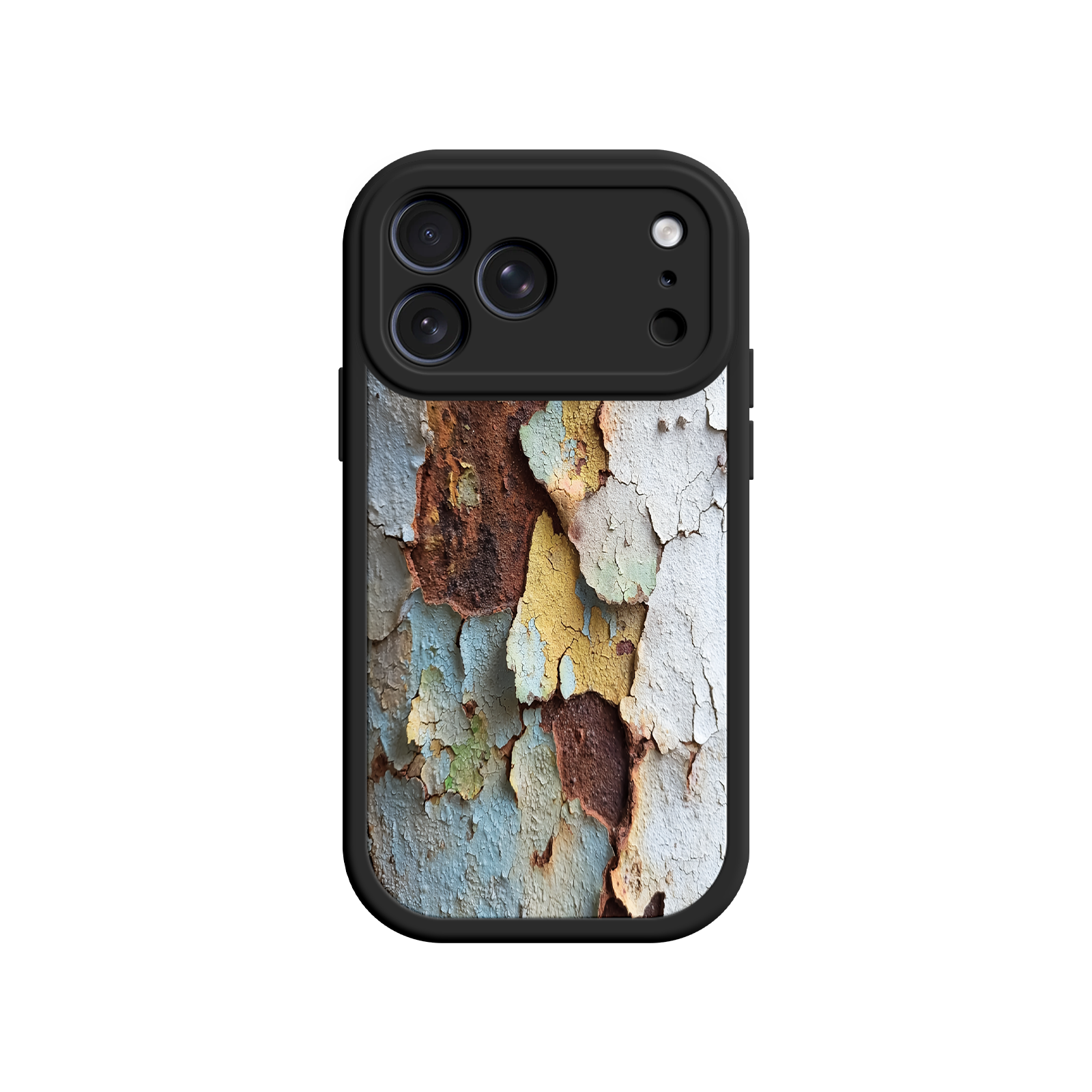 Weathered phone case with worldly charm