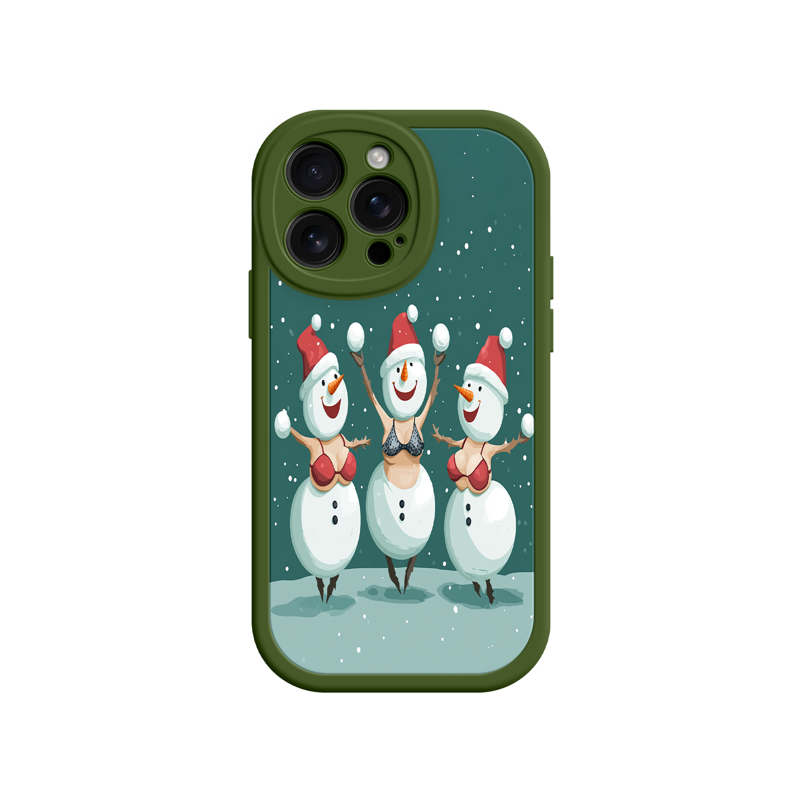 Festive Snowman iPhone 17 Case – Funny Christmas Art, Jolly Holiday Design, Soft Snowflakes