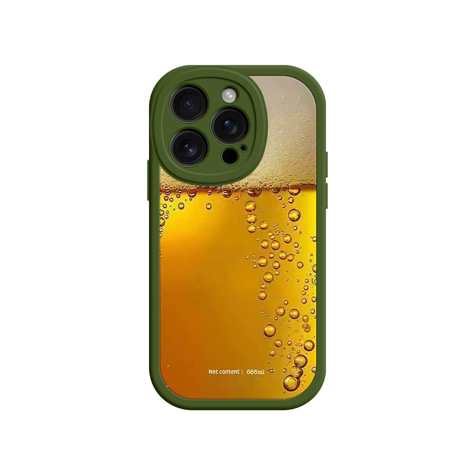 Funny Beer Glass Phone Case – Realistic Foam Design, Novelty Gift for Beer Lovers
