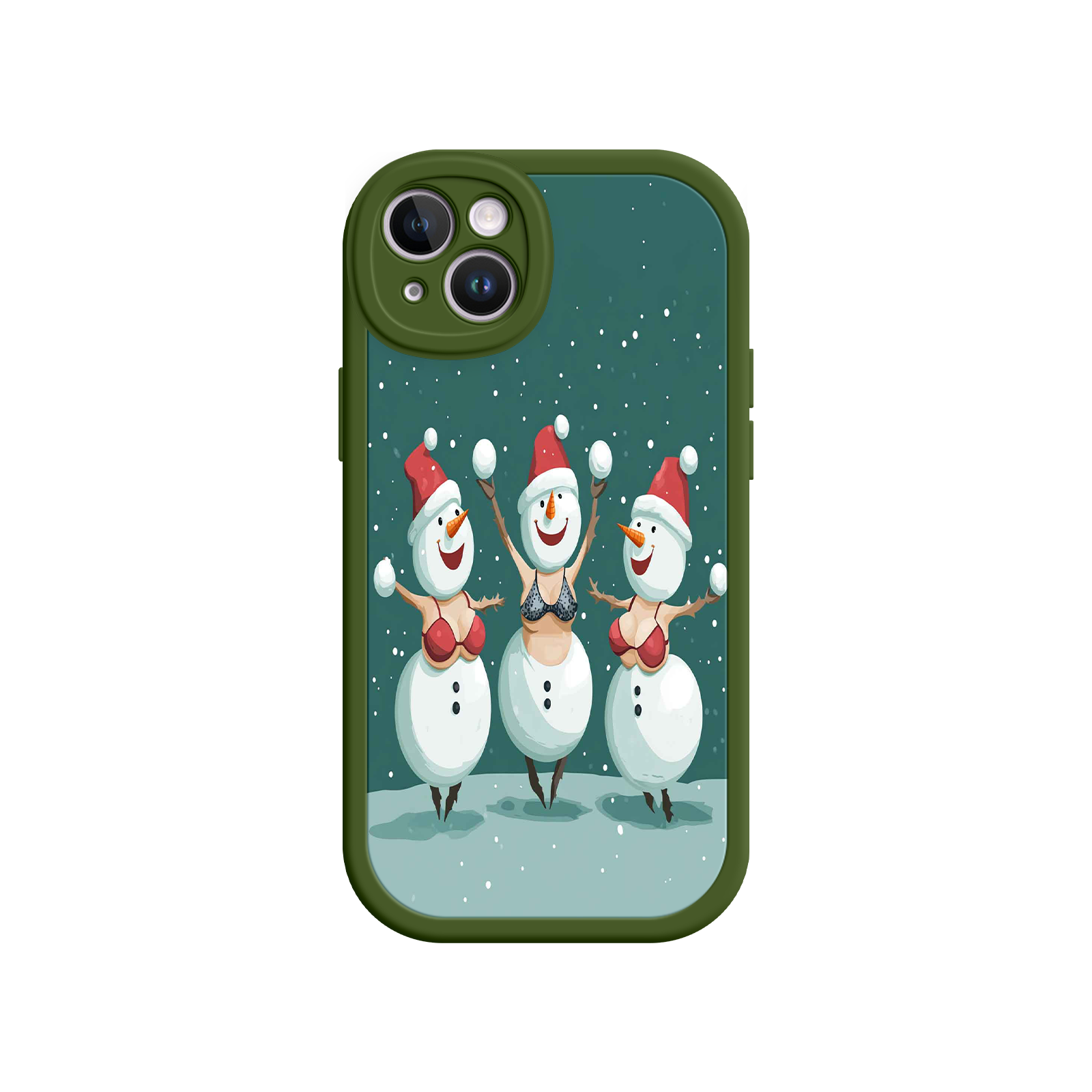 Festive Snowman iPhone 17 Case – Funny Christmas Art, Jolly Holiday Design, Soft Snowflakes