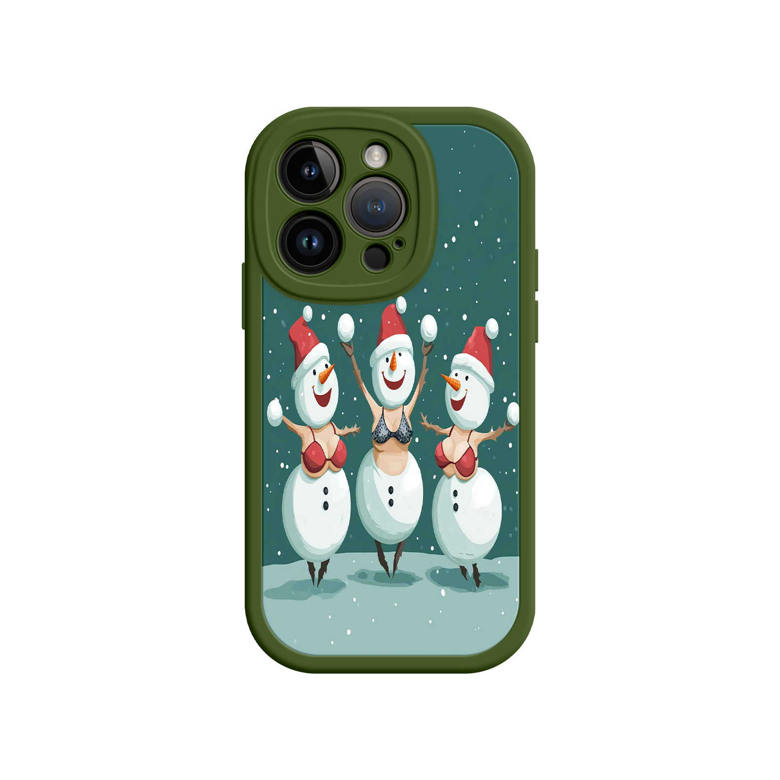 Festive Snowman iPhone 17 Case – Funny Christmas Art, Jolly Holiday Design, Soft Snowflakes