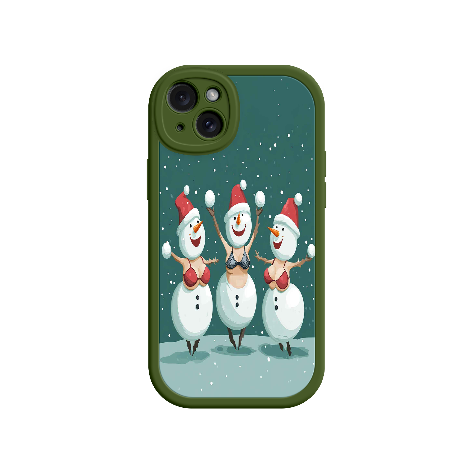 Festive Snowman iPhone 17 Case – Funny Christmas Art, Jolly Holiday Design, Soft Snowflakes