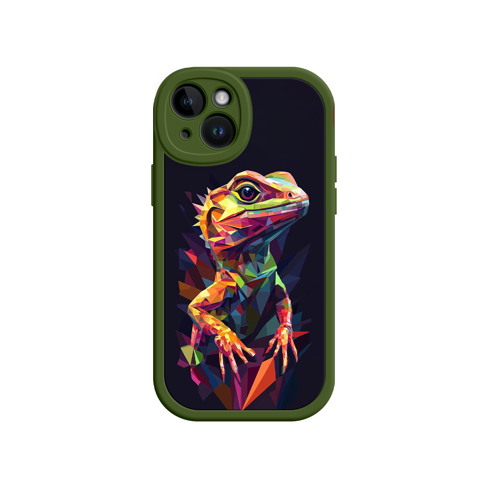 Geometric Lizard iPhone 17 Case – Colorful Polygon Art, Protective Animal Print Cover, Bold Reptile Design