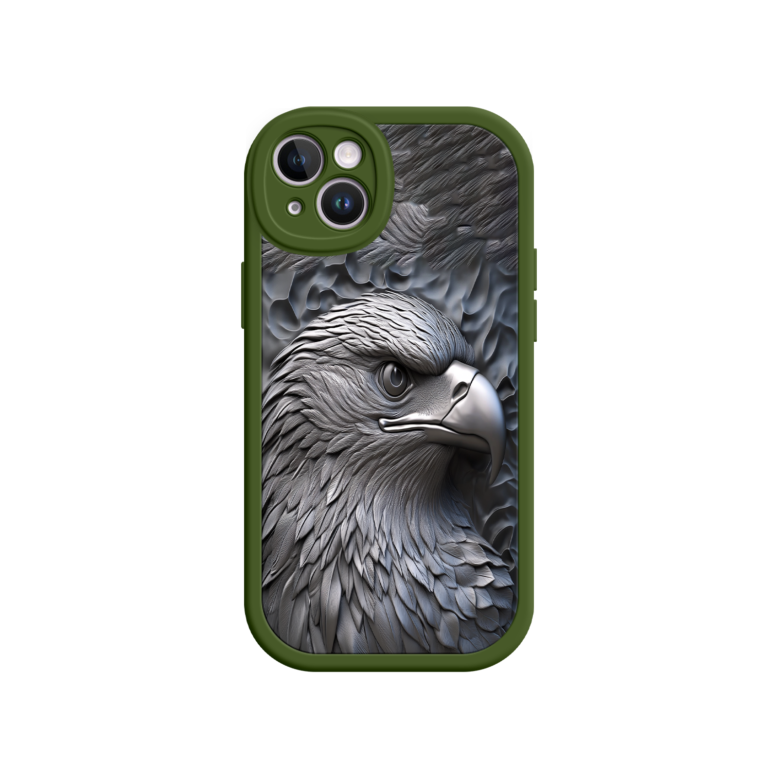 Embossed Eagle iPhone 17 Case – Grayscale 3D Design, Rugged Protective Cover, Symbol of Strength & Freedom