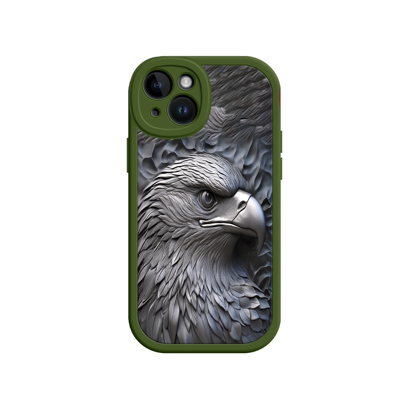 Embossed Eagle iPhone 17 Case – Grayscale 3D Design, Rugged Protective Cover, Symbol of Strength & Freedom