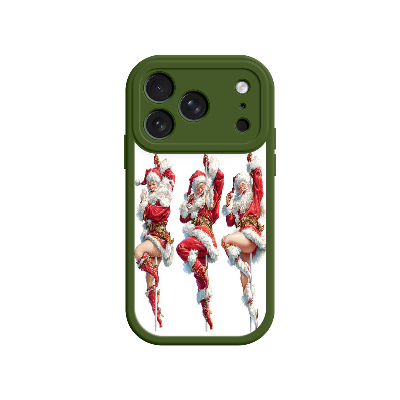 Holiday-themed phone case with retro cheer