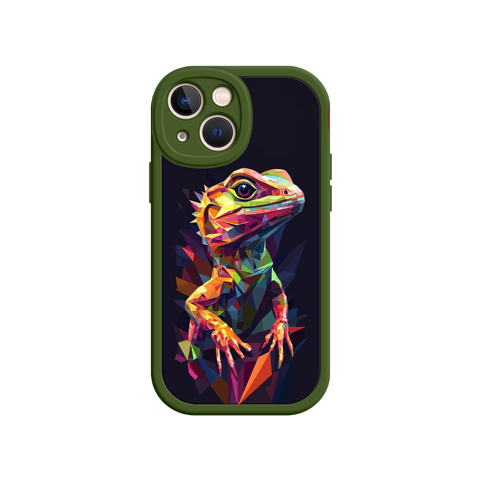 Geometric Lizard iPhone 17 Case – Colorful Polygon Art, Protective Animal Print Cover, Bold Reptile Design