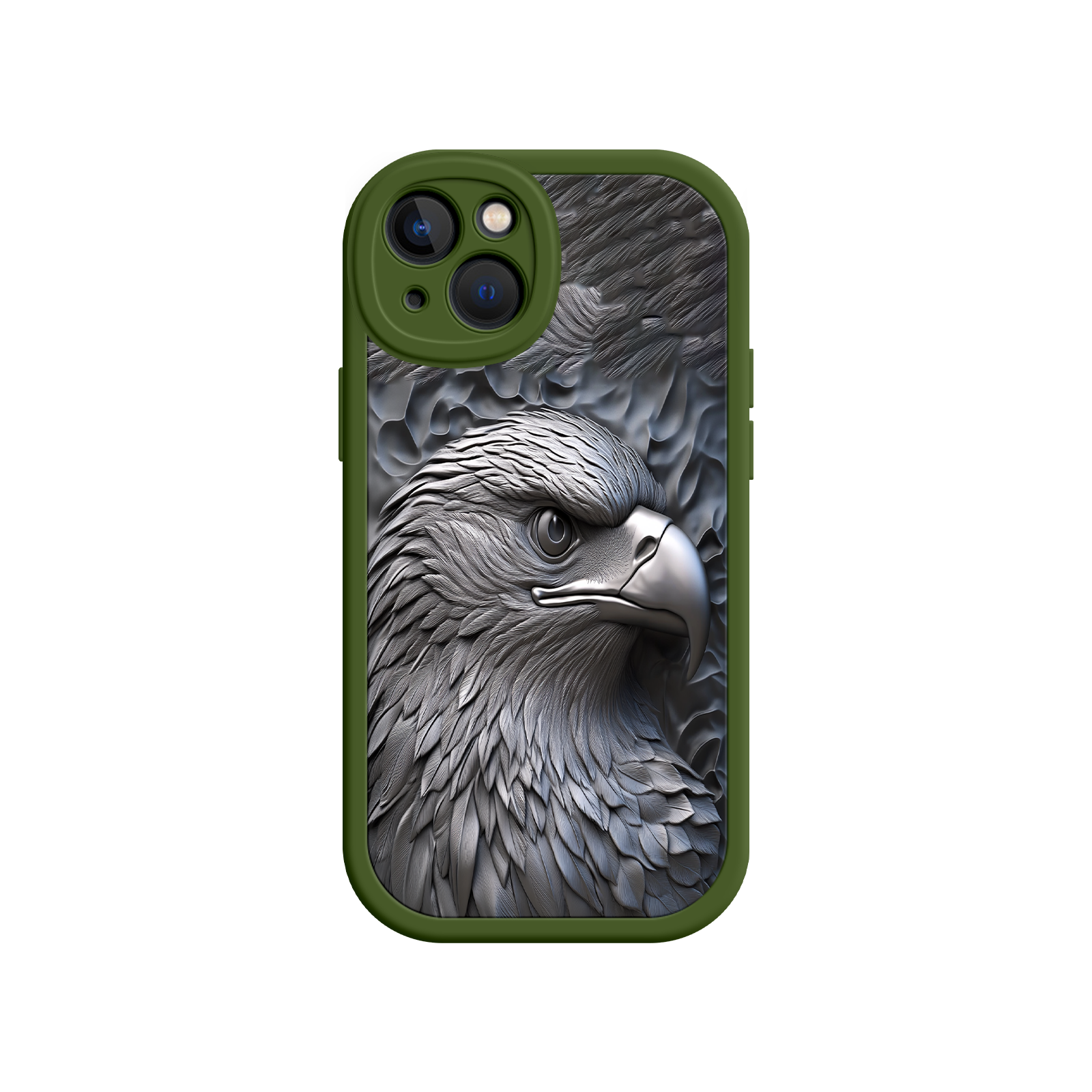 Embossed Eagle iPhone 17 Case – Grayscale 3D Design, Rugged Protective Cover, Symbol of Strength & Freedom