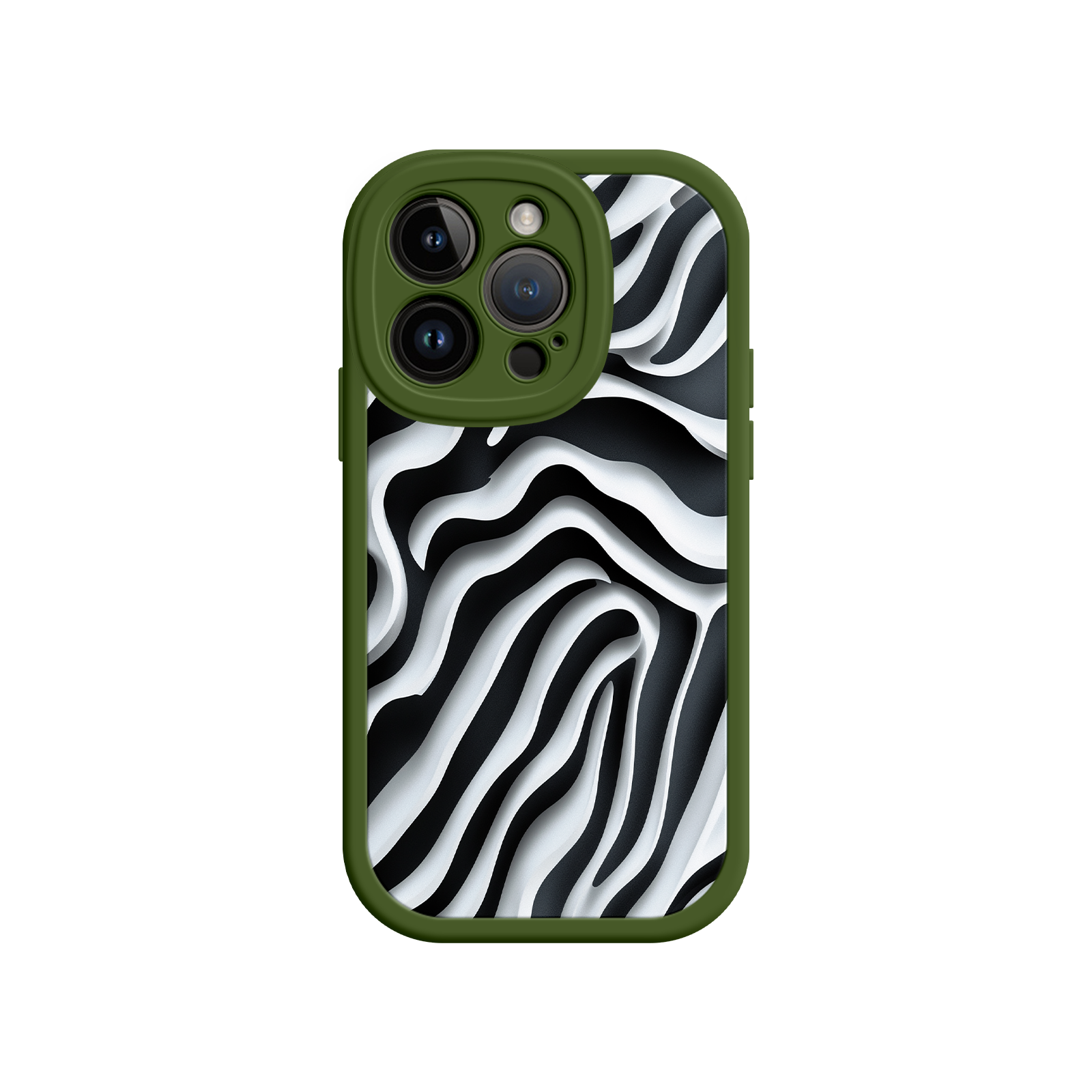 Zebra Pattern iPhone 17 Case – Black & White Protective Cover for iPhone 16 Pro / Max