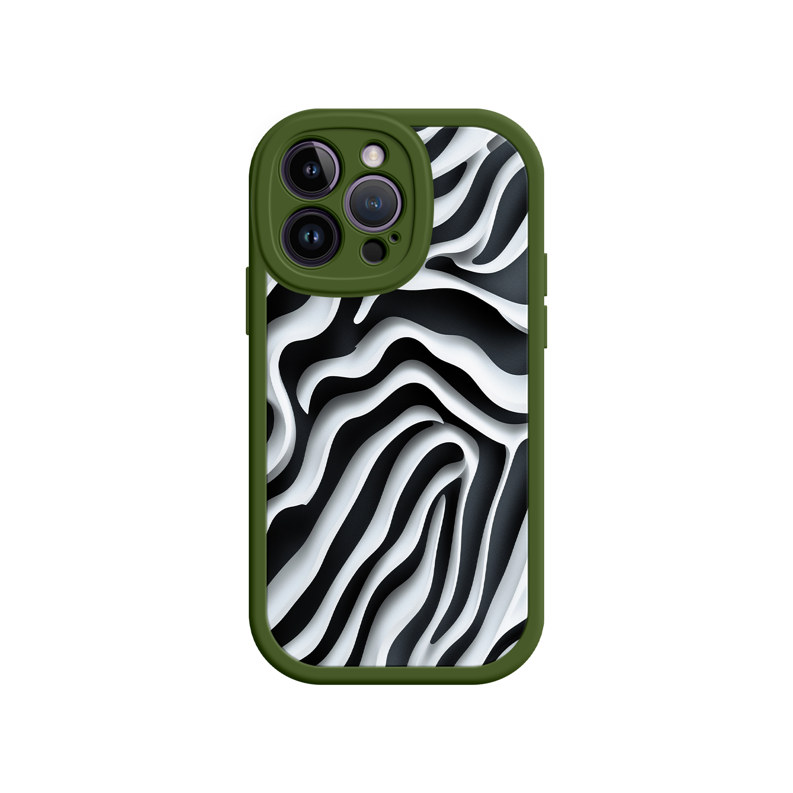 Zebra Pattern iPhone 17 Case – Black & White Protective Cover for iPhone 16 Pro / Max