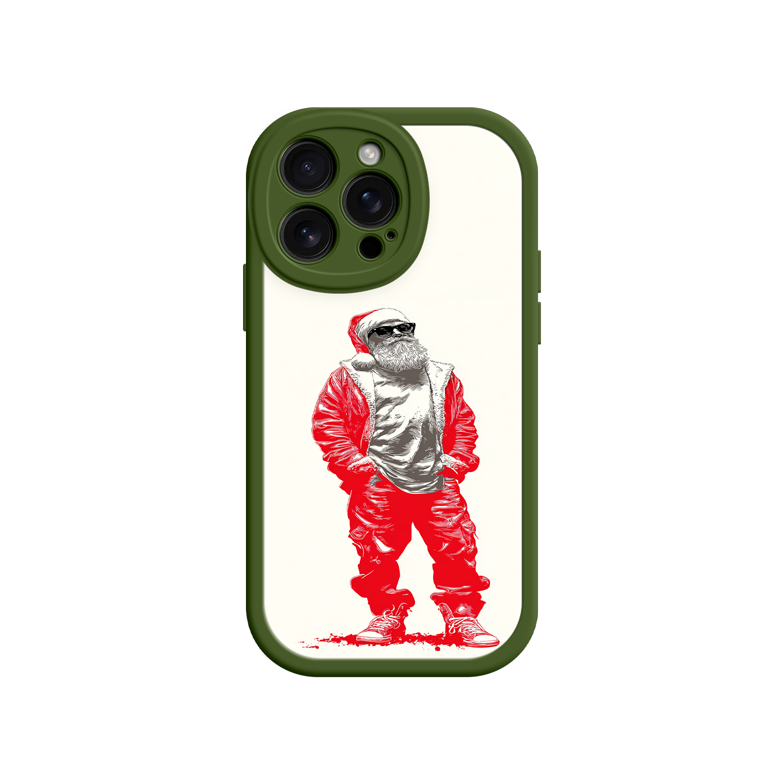 Streetwear Santa phone case with confident pose
