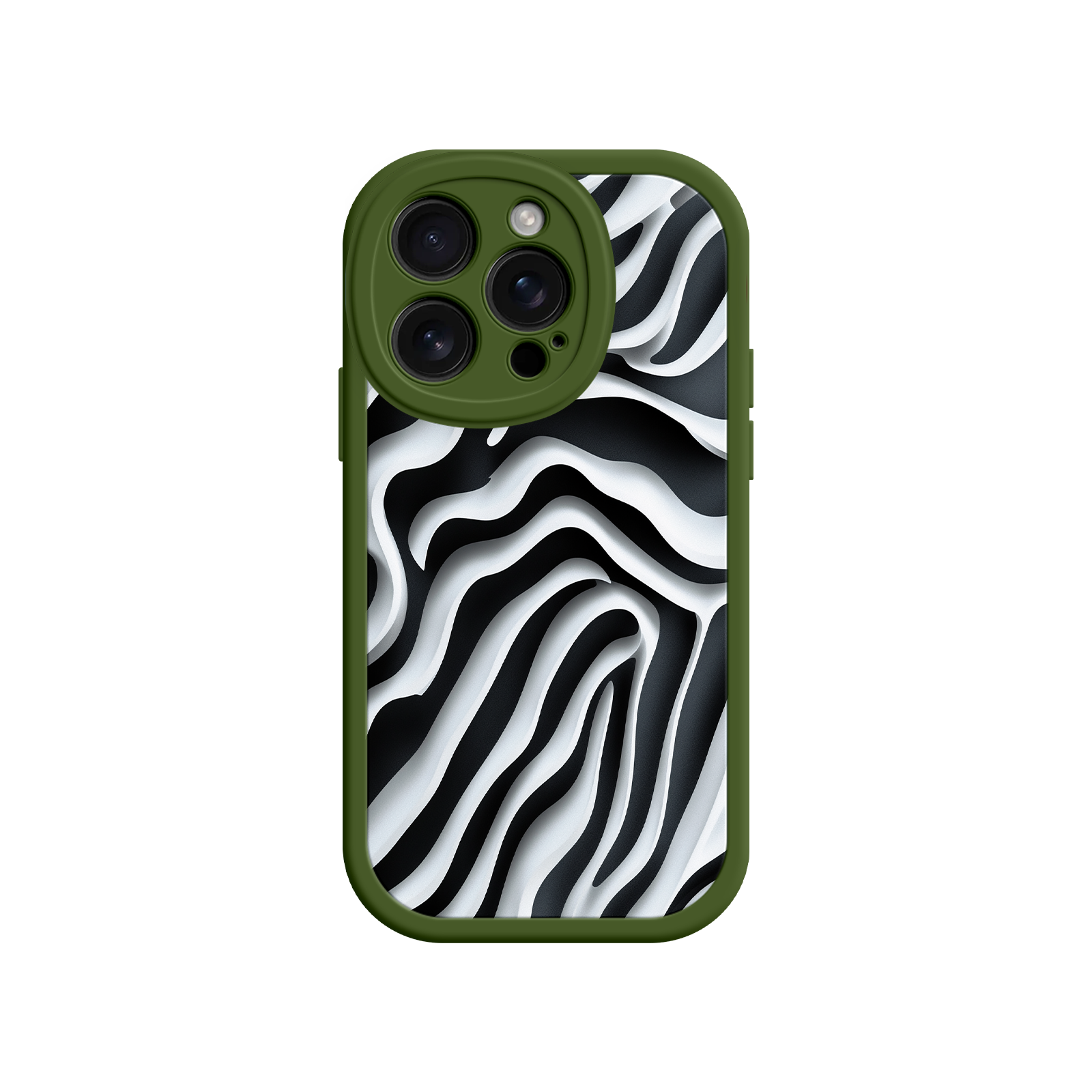 Zebra Pattern iPhone 17 Case – Black & White Protective Cover for iPhone 16 Pro / Max
