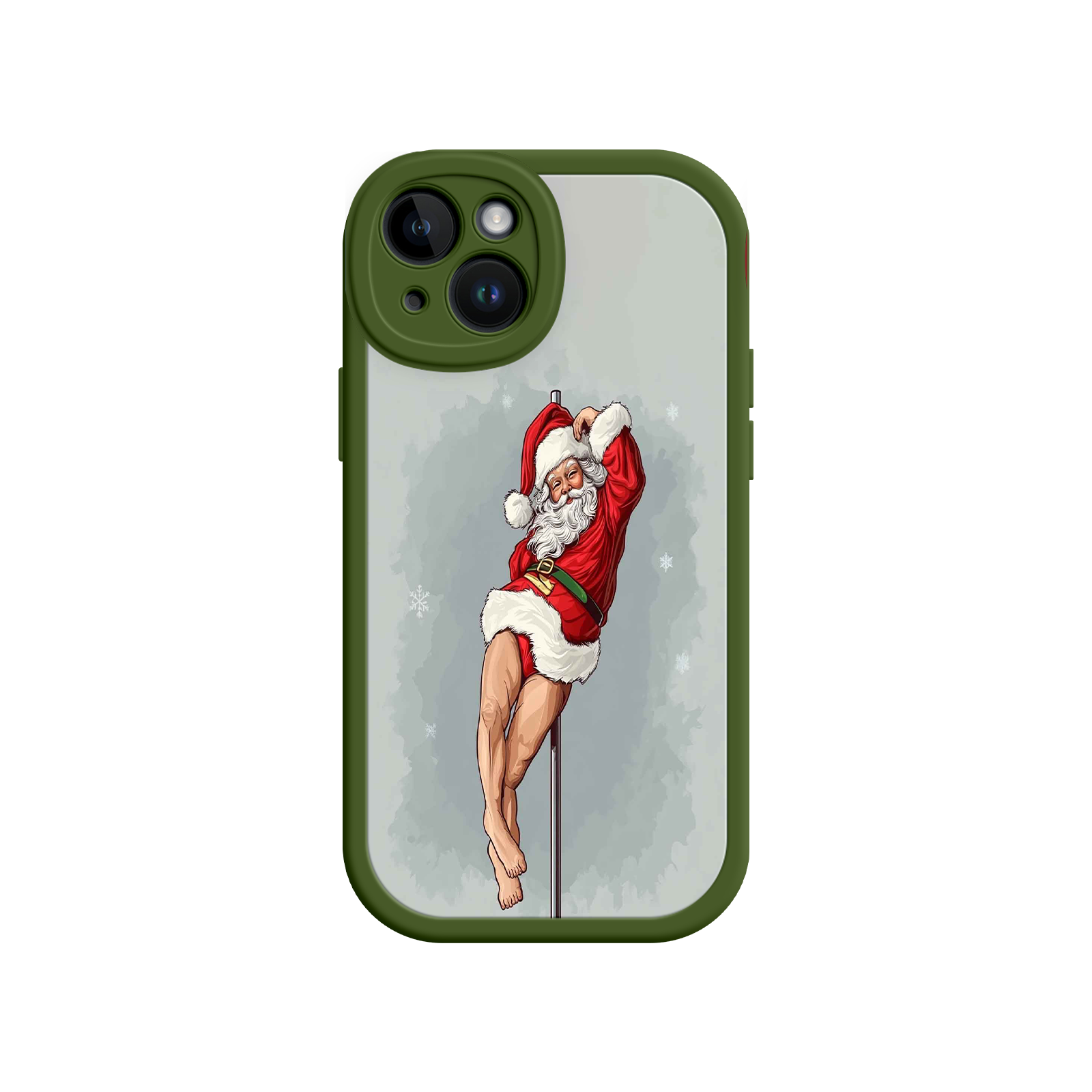 Pole Dancing Santa Claus iPhone 17 Case – Funny Christmas Art, Cheeky Holiday Design, Festive Adult Humor