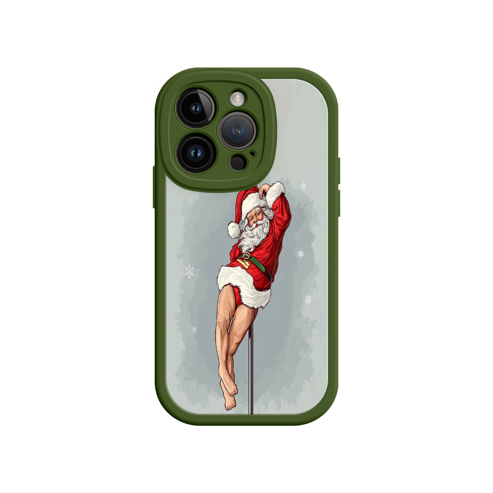 Pole Dancing Santa Claus iPhone 17 Case – Funny Christmas Art, Cheeky Holiday Design, Festive Adult Humor