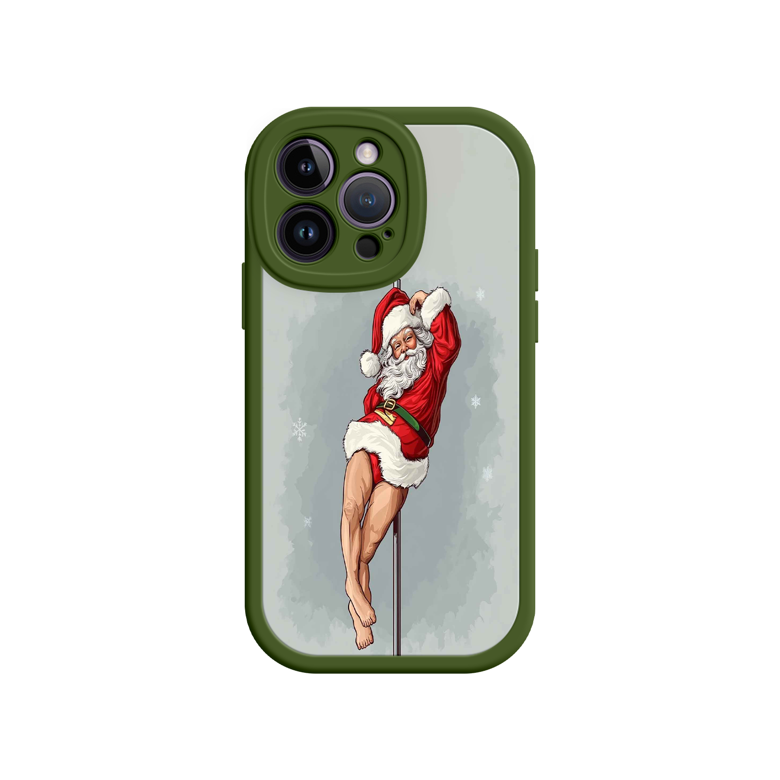 Pole Dancing Santa Claus iPhone 17 Case – Funny Christmas Art, Cheeky Holiday Design, Festive Adult Humor