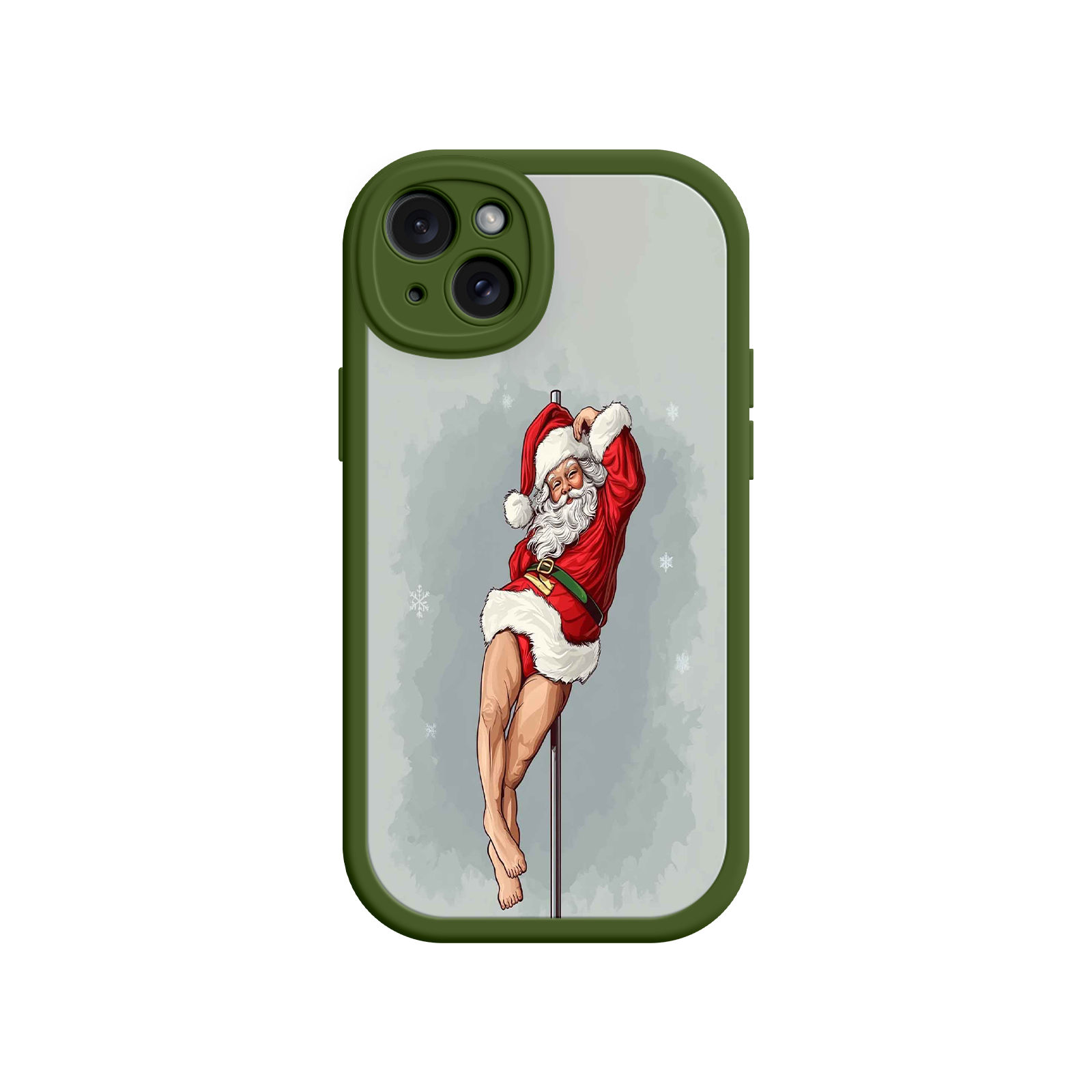Pole Dancing Santa Claus iPhone 17 Case – Funny Christmas Art, Cheeky Holiday Design, Festive Adult Humor