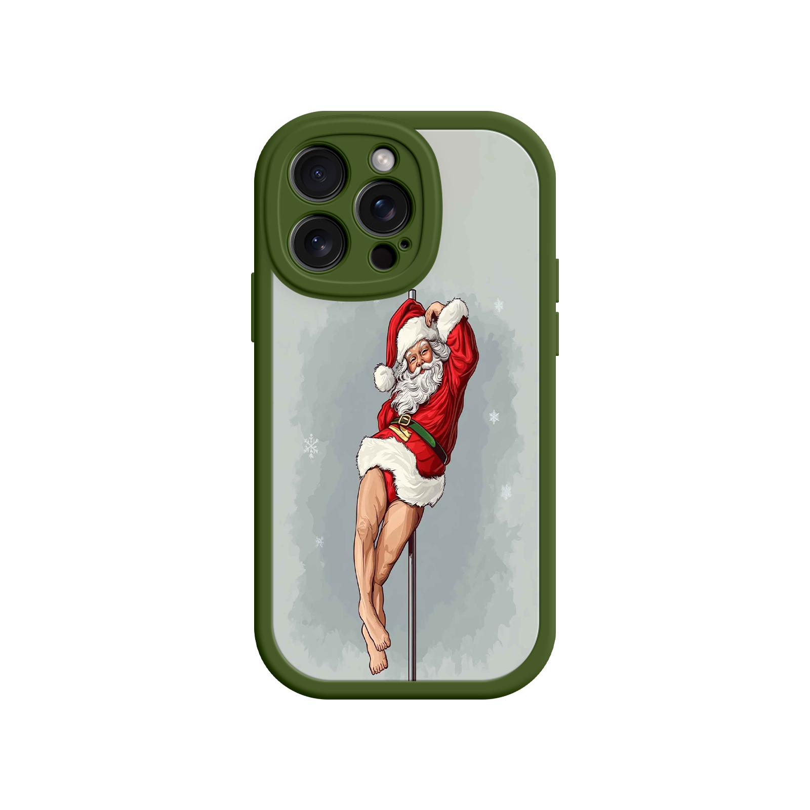 Pole Dancing Santa Claus iPhone 17 Case – Funny Christmas Art, Cheeky Holiday Design, Festive Adult Humor