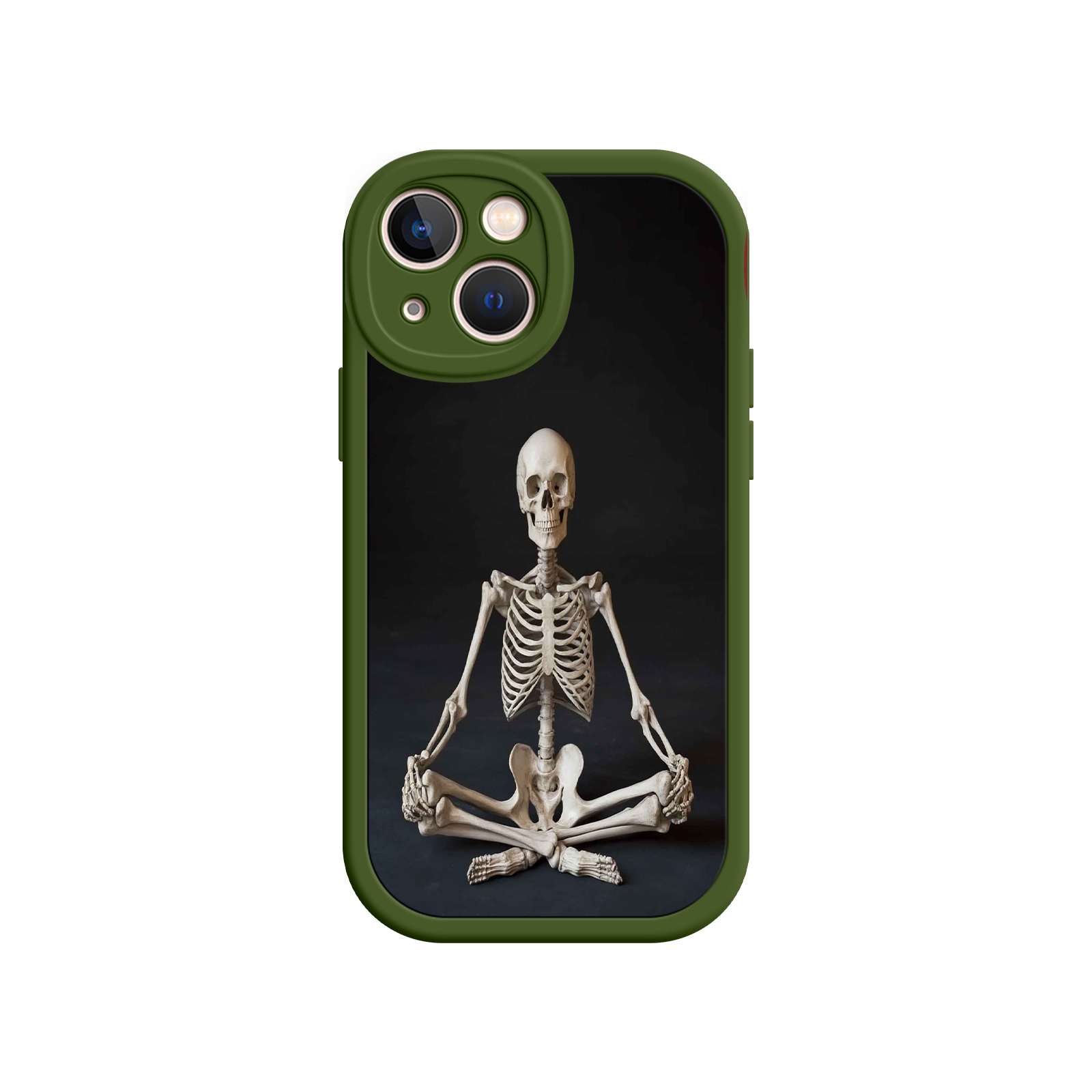 Meditating Skeleton iPhone 17 Case – Gothic Skelly Yoga Art, Anatomical Design, Spiritual Aesthetic