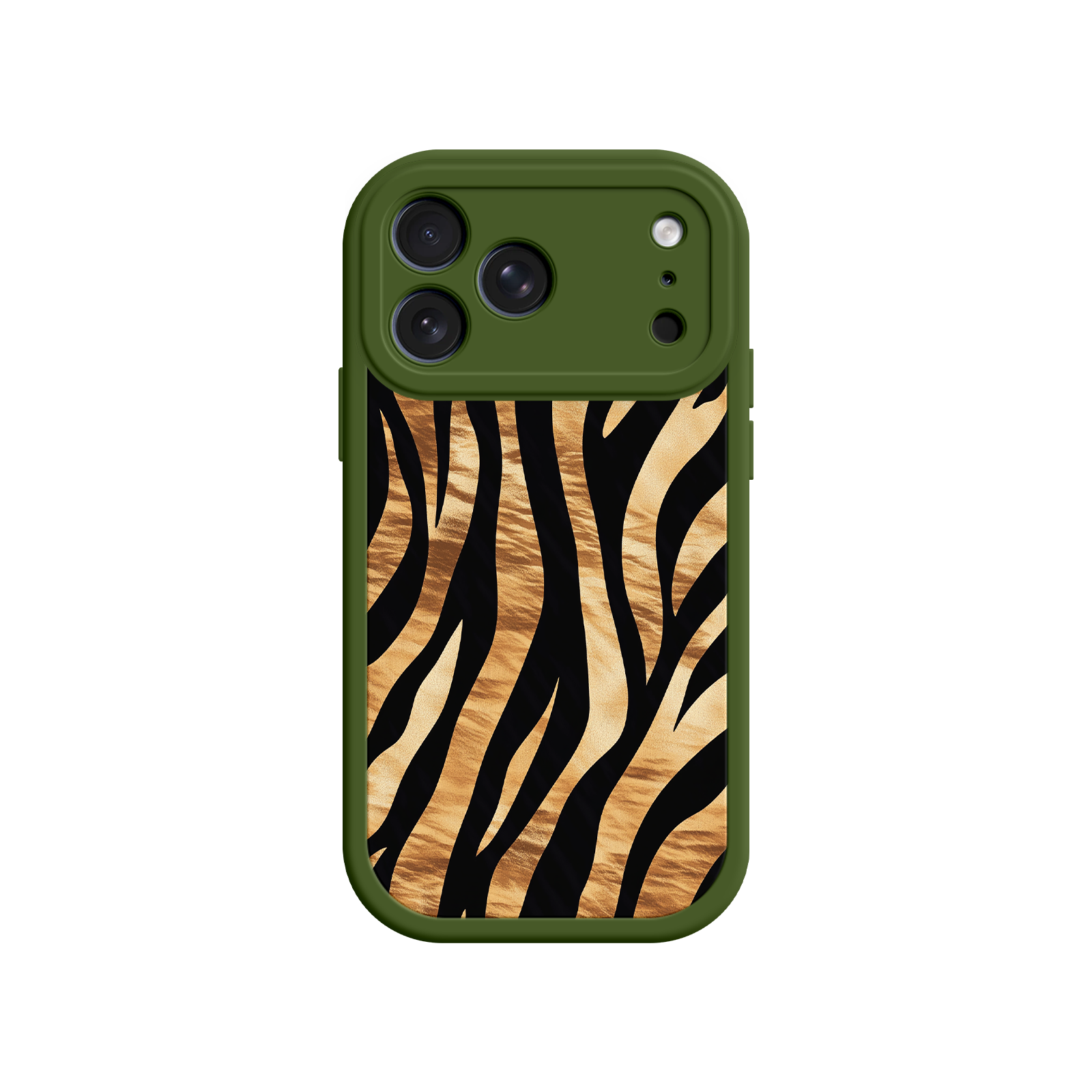 Trendy phone case with jungle-inspired print