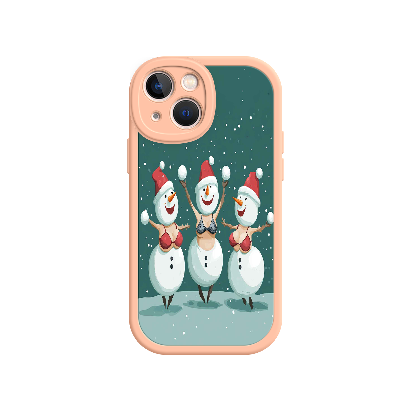 Festive Snowman iPhone 17 Case – Funny Christmas Art, Jolly Holiday Design, Soft Snowflakes