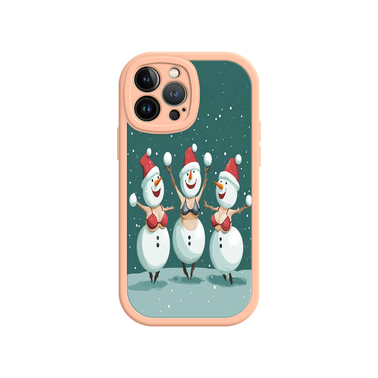 Festive Snowman iPhone 17 Case – Funny Christmas Art, Jolly Holiday Design, Soft Snowflakes