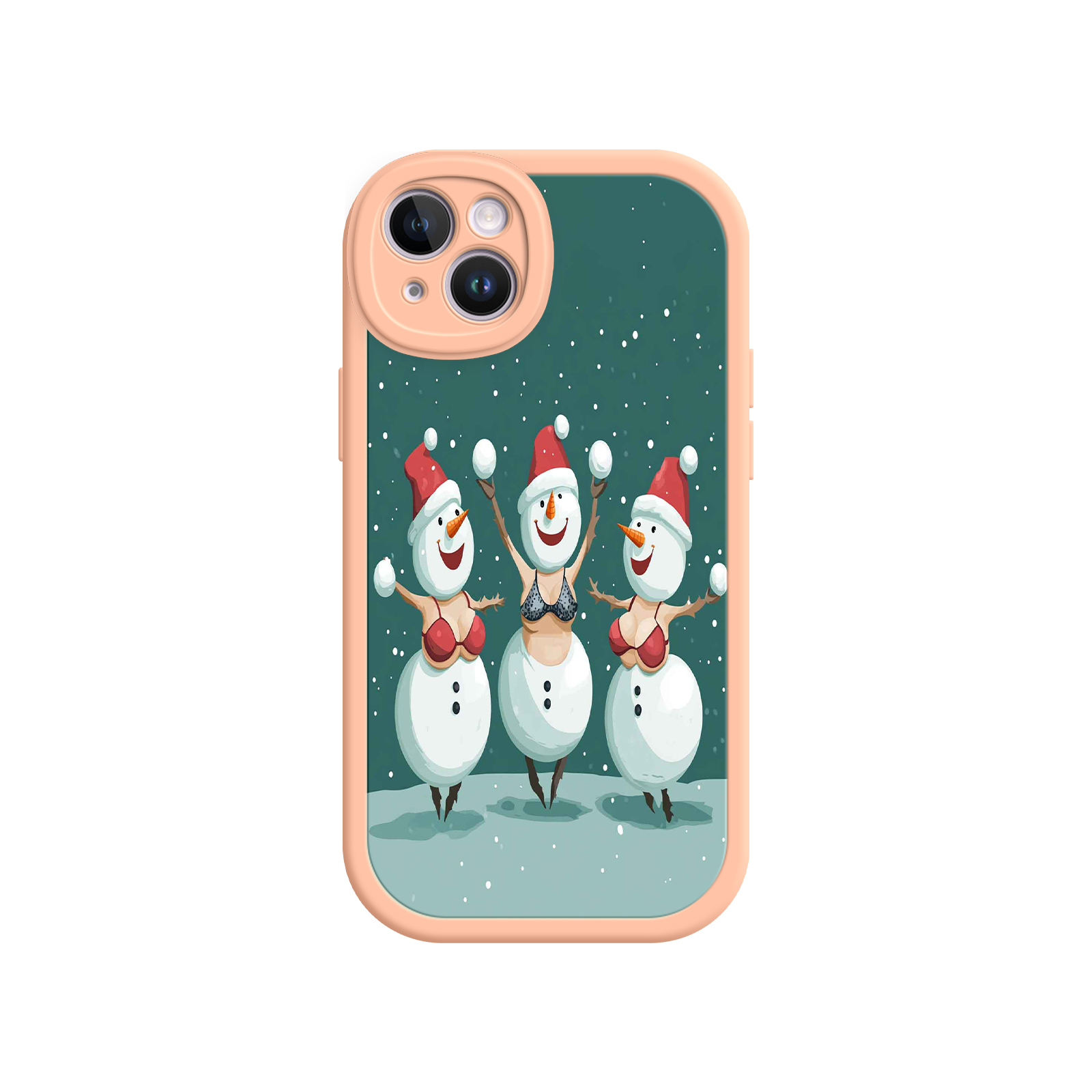 Festive Snowman iPhone 17 Case – Funny Christmas Art, Jolly Holiday Design, Soft Snowflakes