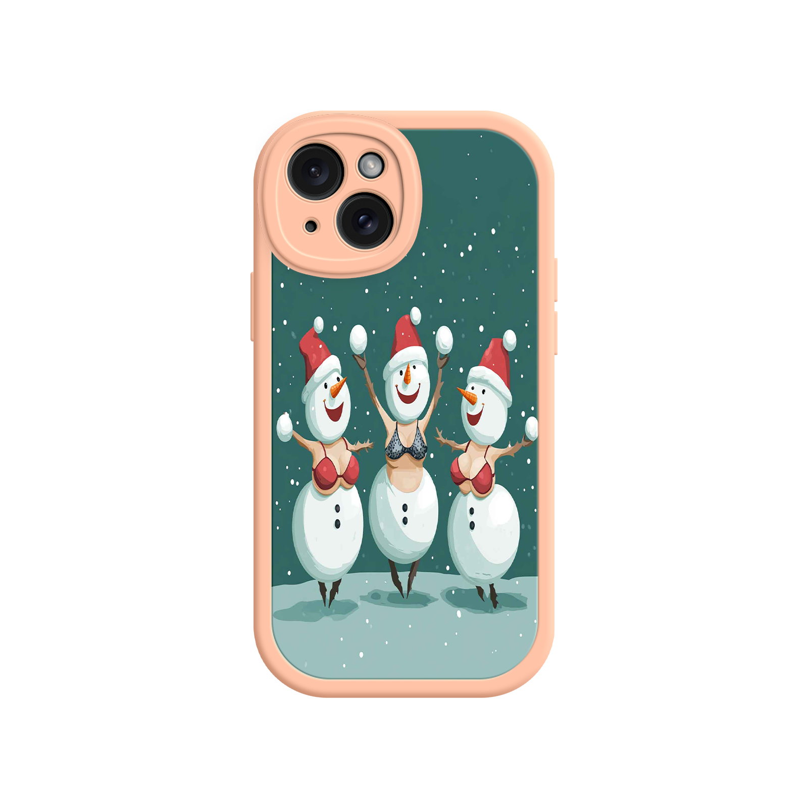 Festive Snowman iPhone 17 Case – Funny Christmas Art, Jolly Holiday Design, Soft Snowflakes
