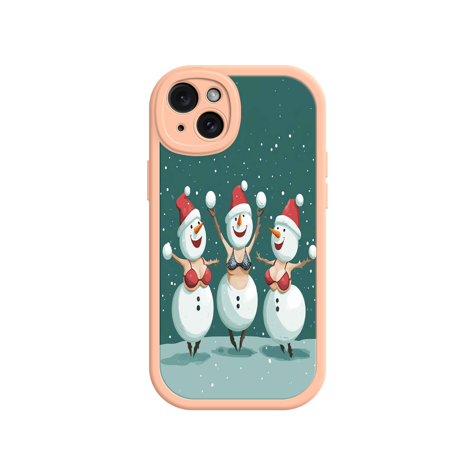 Festive Snowman iPhone 17 Case – Funny Christmas Art, Jolly Holiday Design, Soft Snowflakes