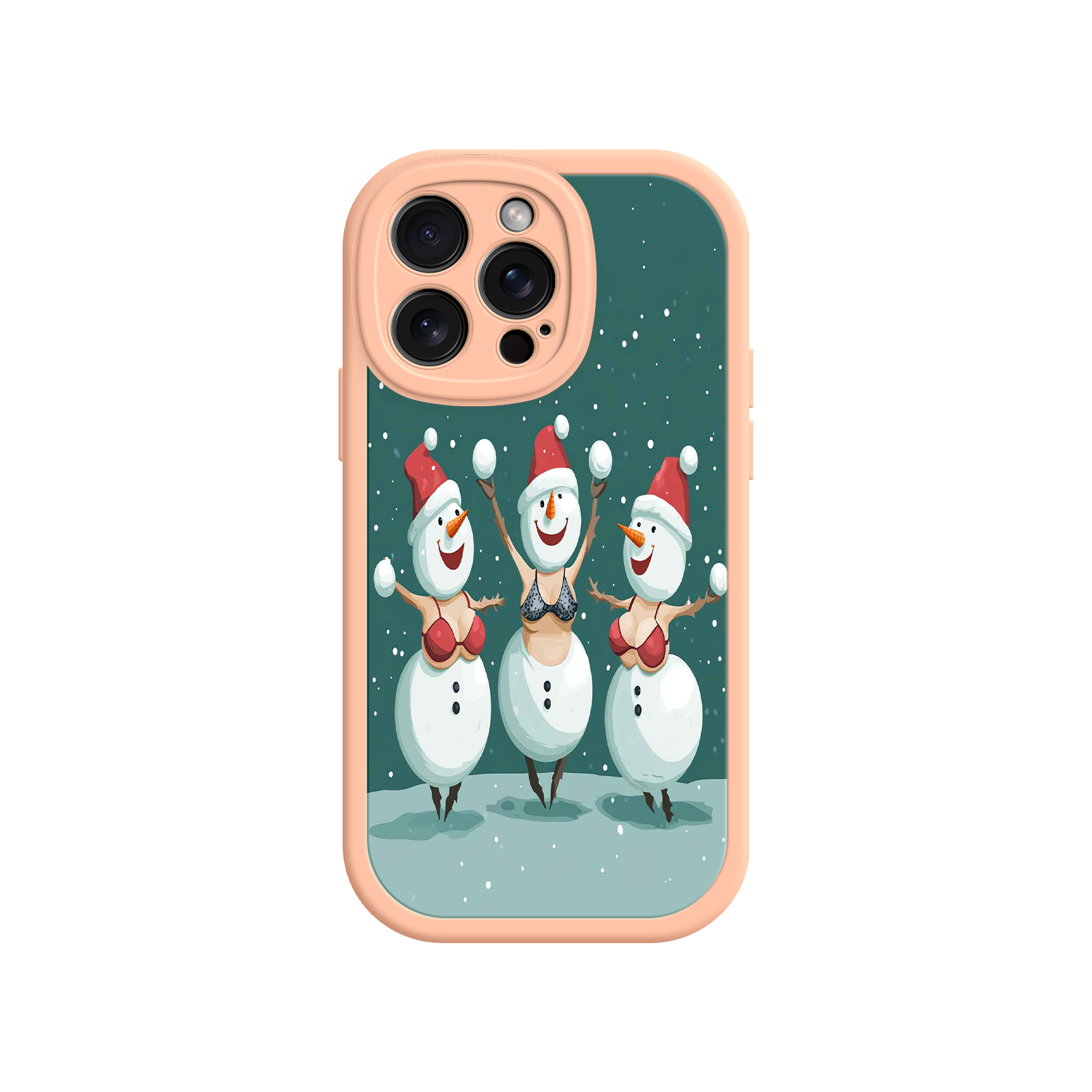 Festive Snowman iPhone 17 Case – Funny Christmas Art, Jolly Holiday Design, Soft Snowflakes