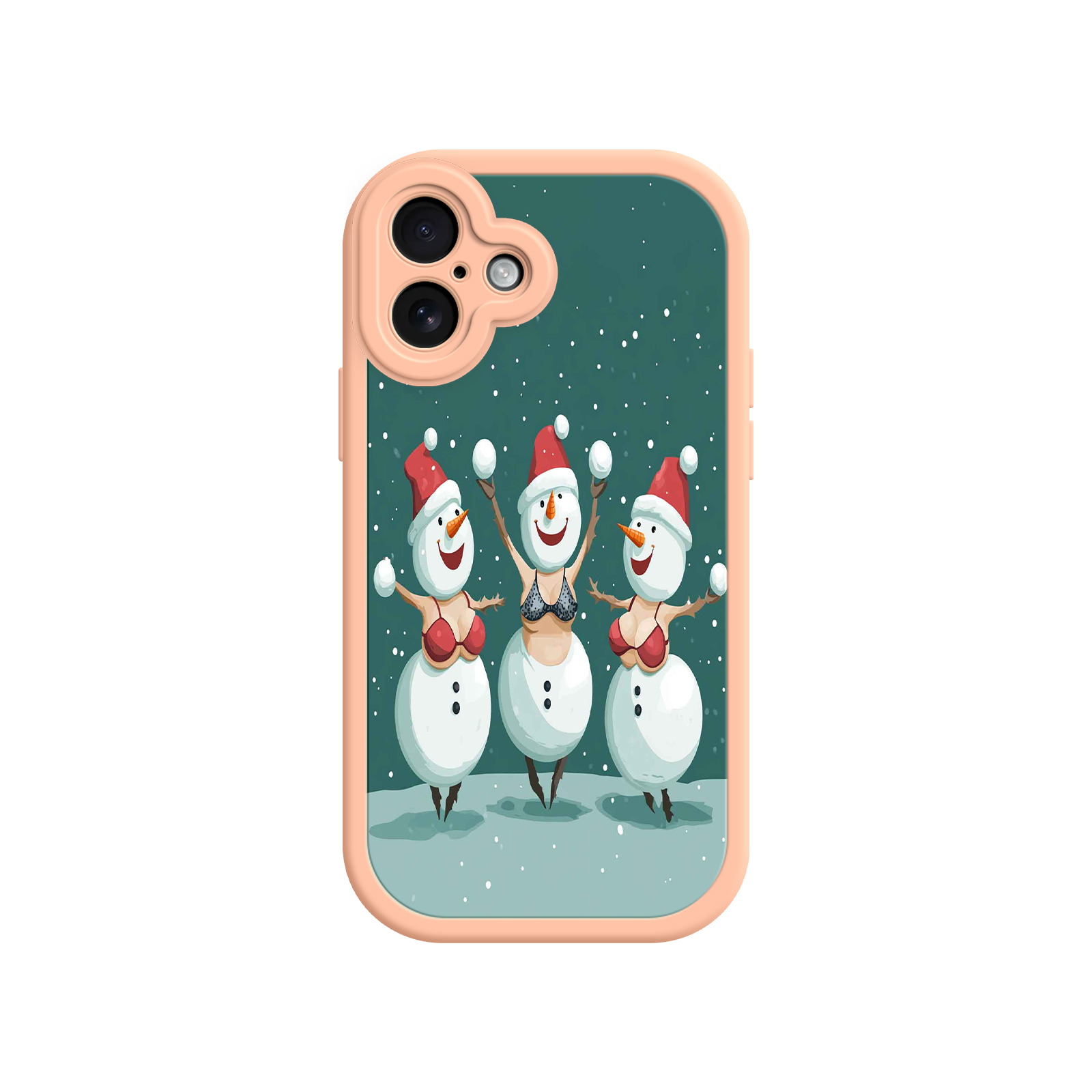 Festive Snowman iPhone 17 Case – Funny Christmas Art, Jolly Holiday Design, Soft Snowflakes