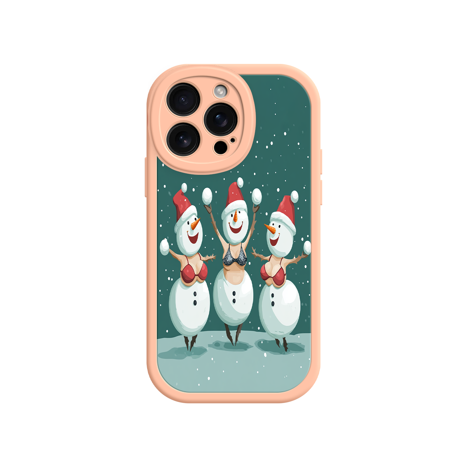 Festive Snowman iPhone 17 Case – Funny Christmas Art, Jolly Holiday Design, Soft Snowflakes