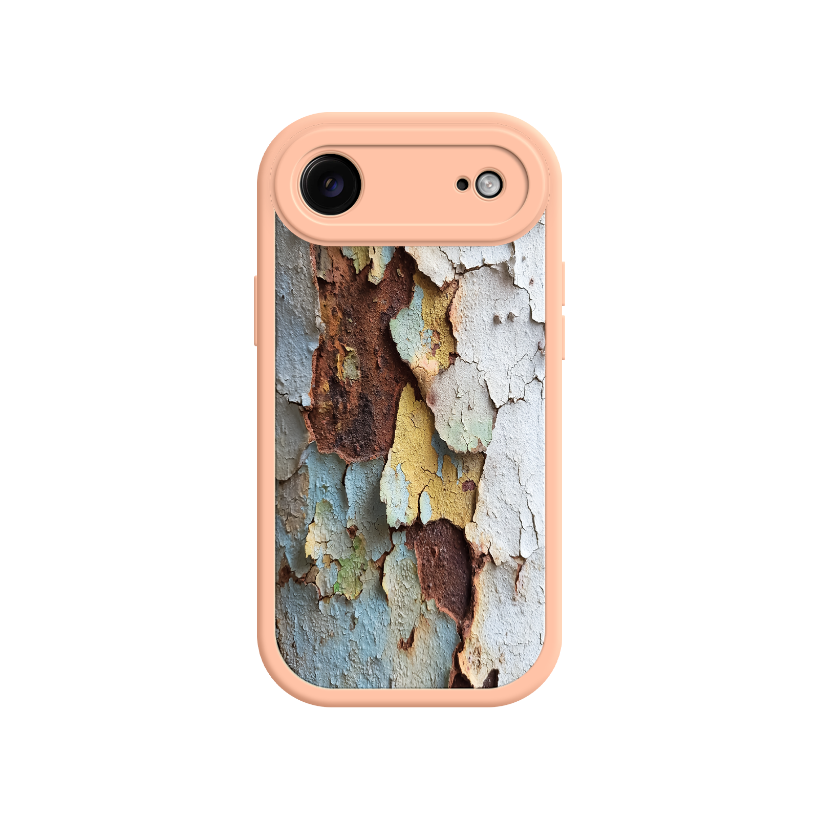 Peeling paint phone case with artistic meaning