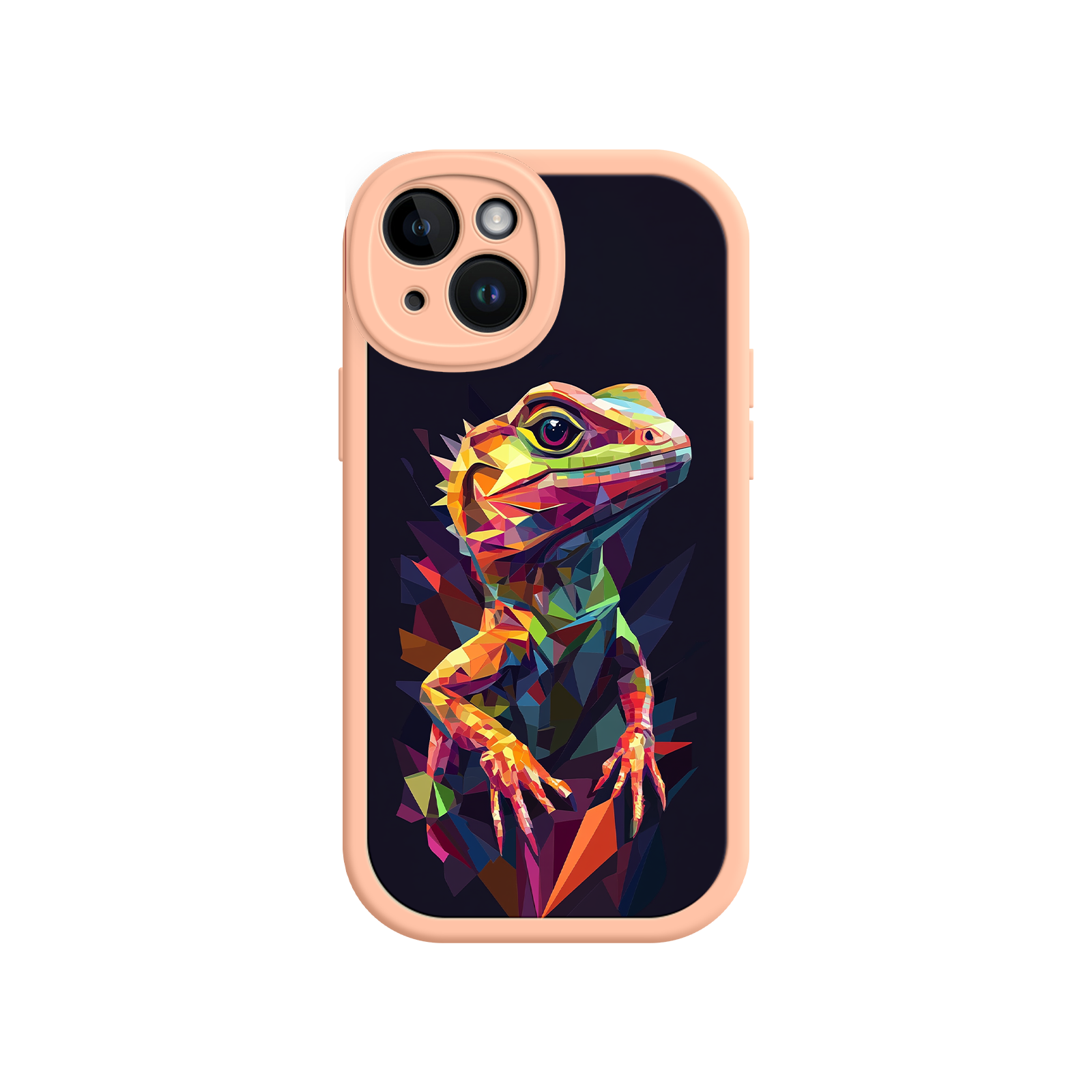 Geometric Lizard iPhone 17 Case – Colorful Polygon Art, Protective Animal Print Cover, Bold Reptile Design